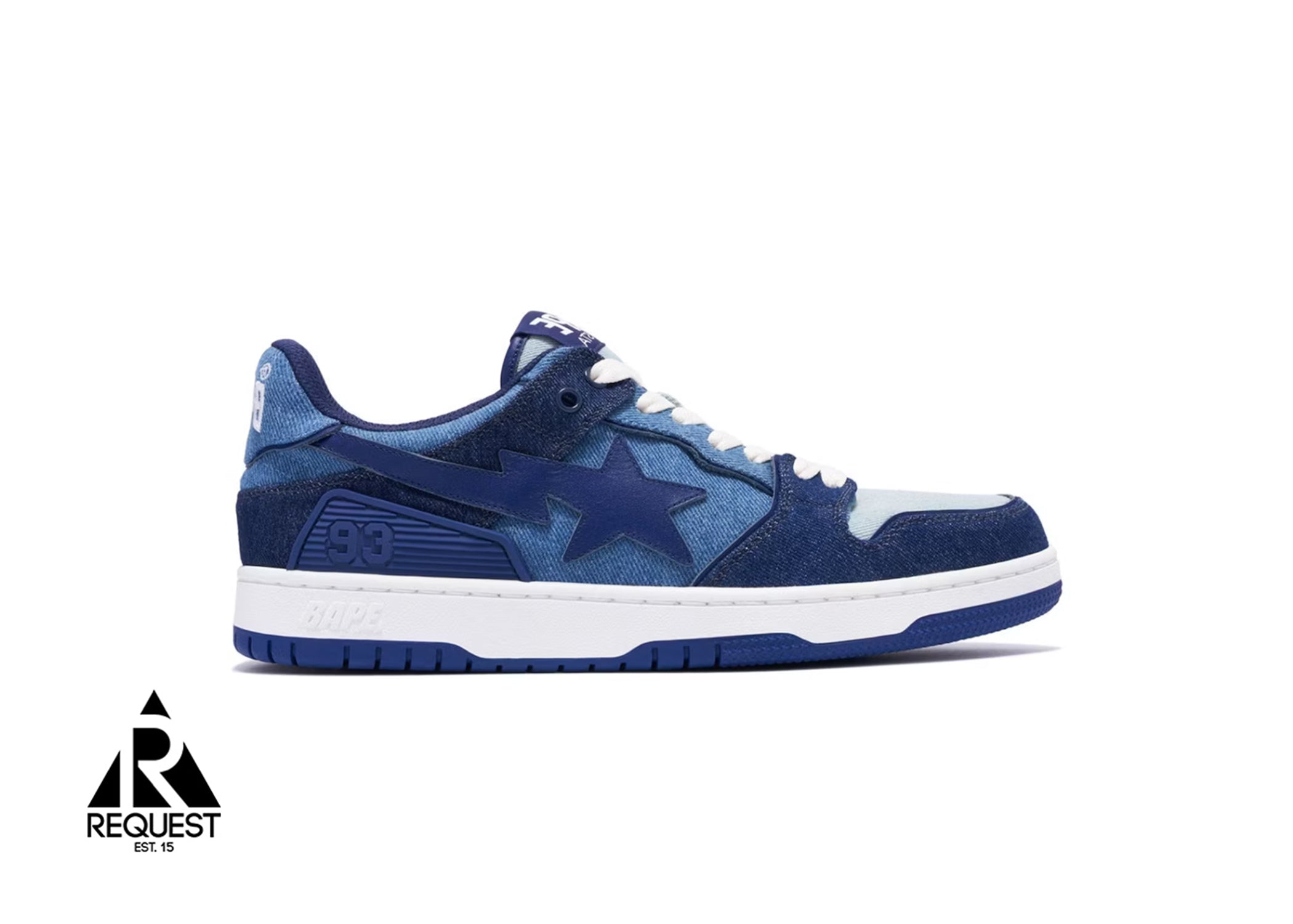 A Bathing Ape Bape Sk8sta "Indigo Denim"