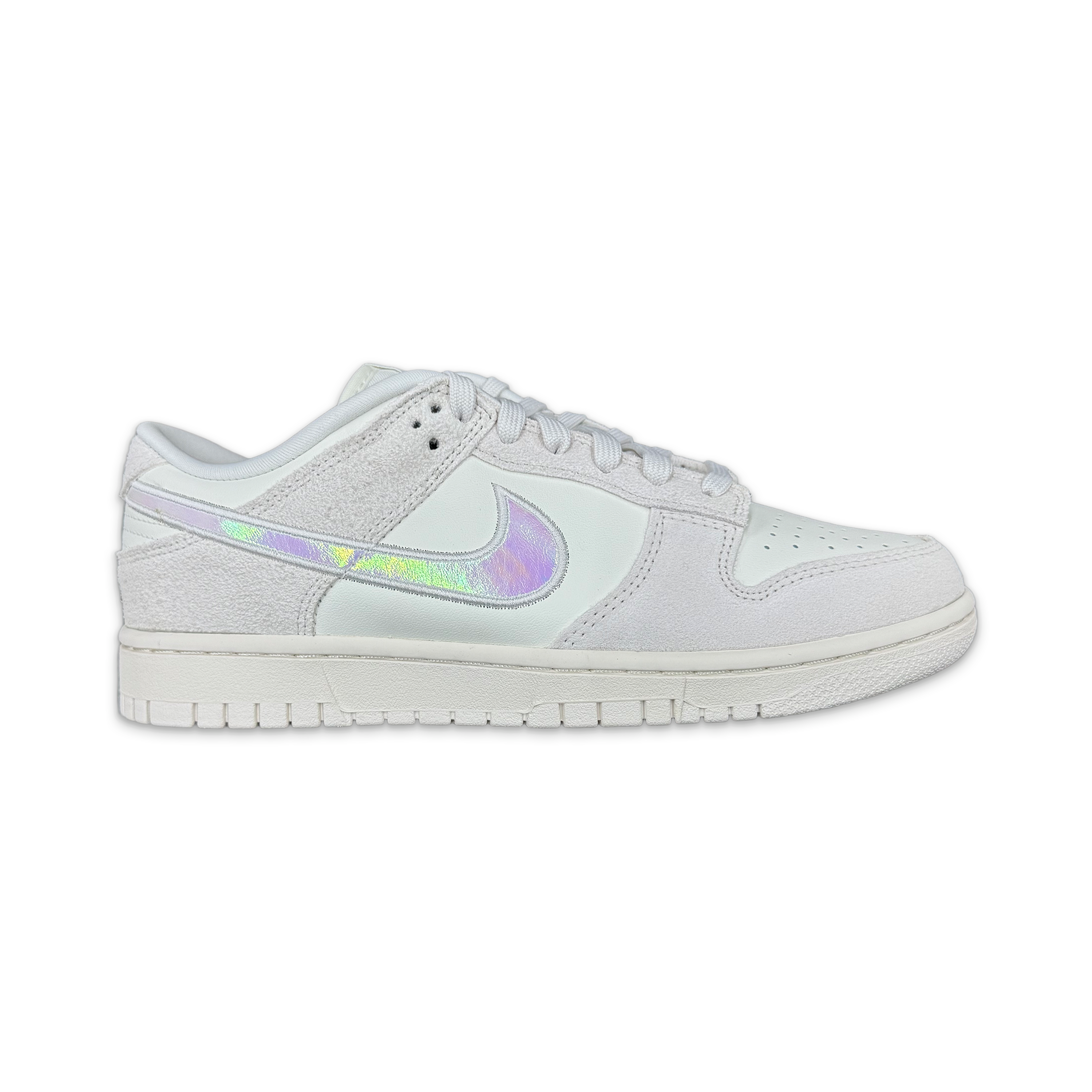 Request, Nike Dunk Low "Sail Iridescent Swoosh" (W)