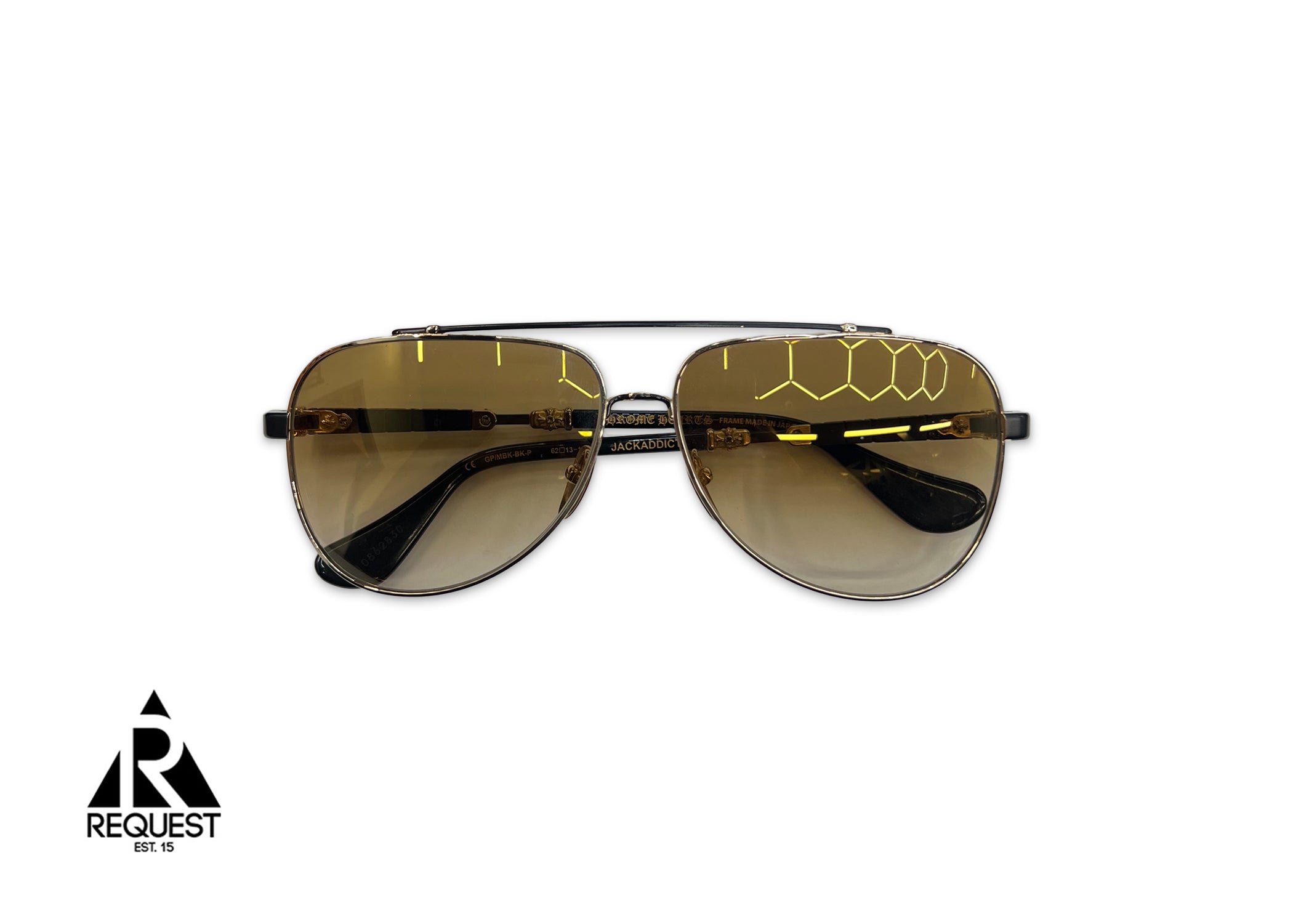 Chrome Hearts Jackaddict Glasses "Black/Gold"