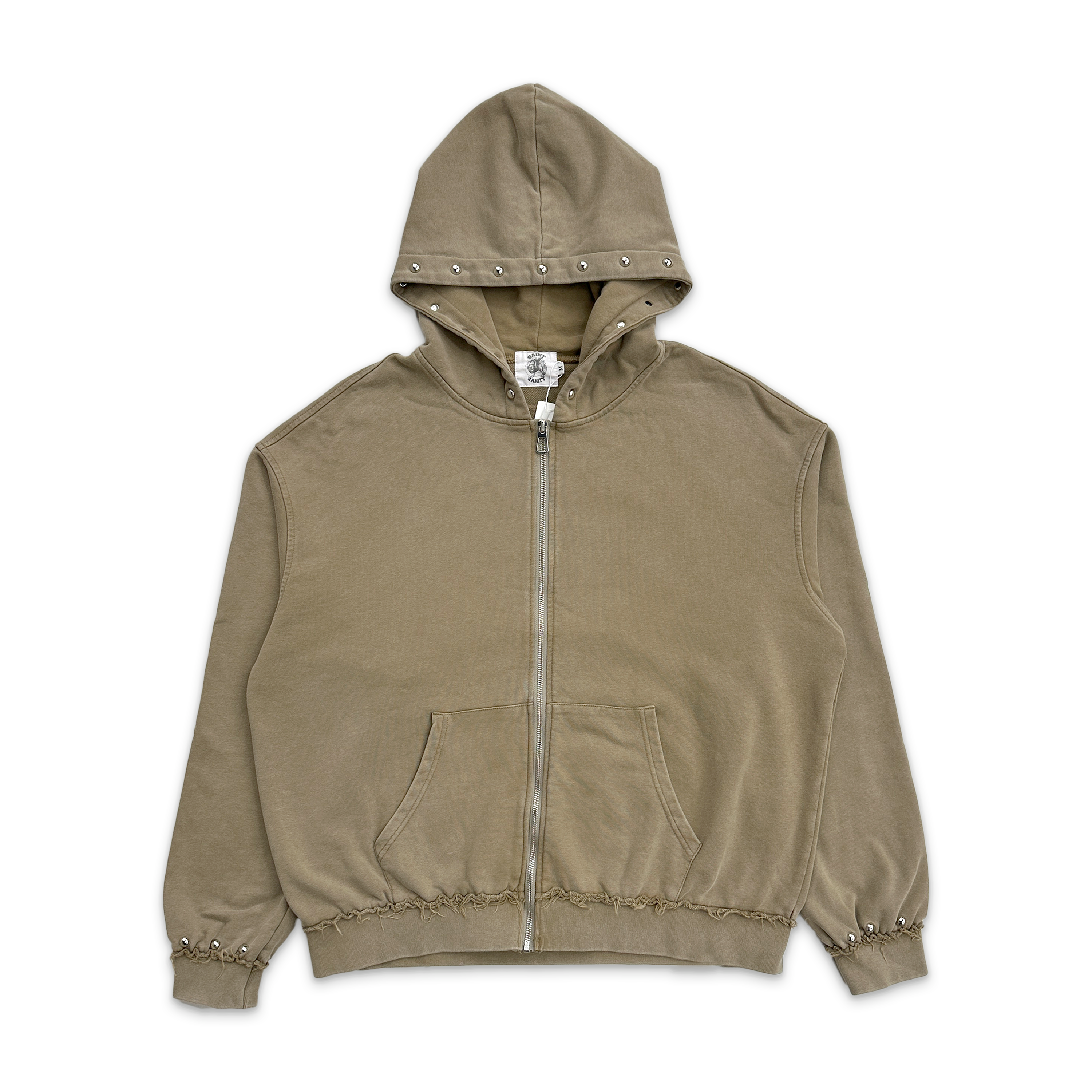 Saint Vanity, French Terry Studded Jacket "Sand"