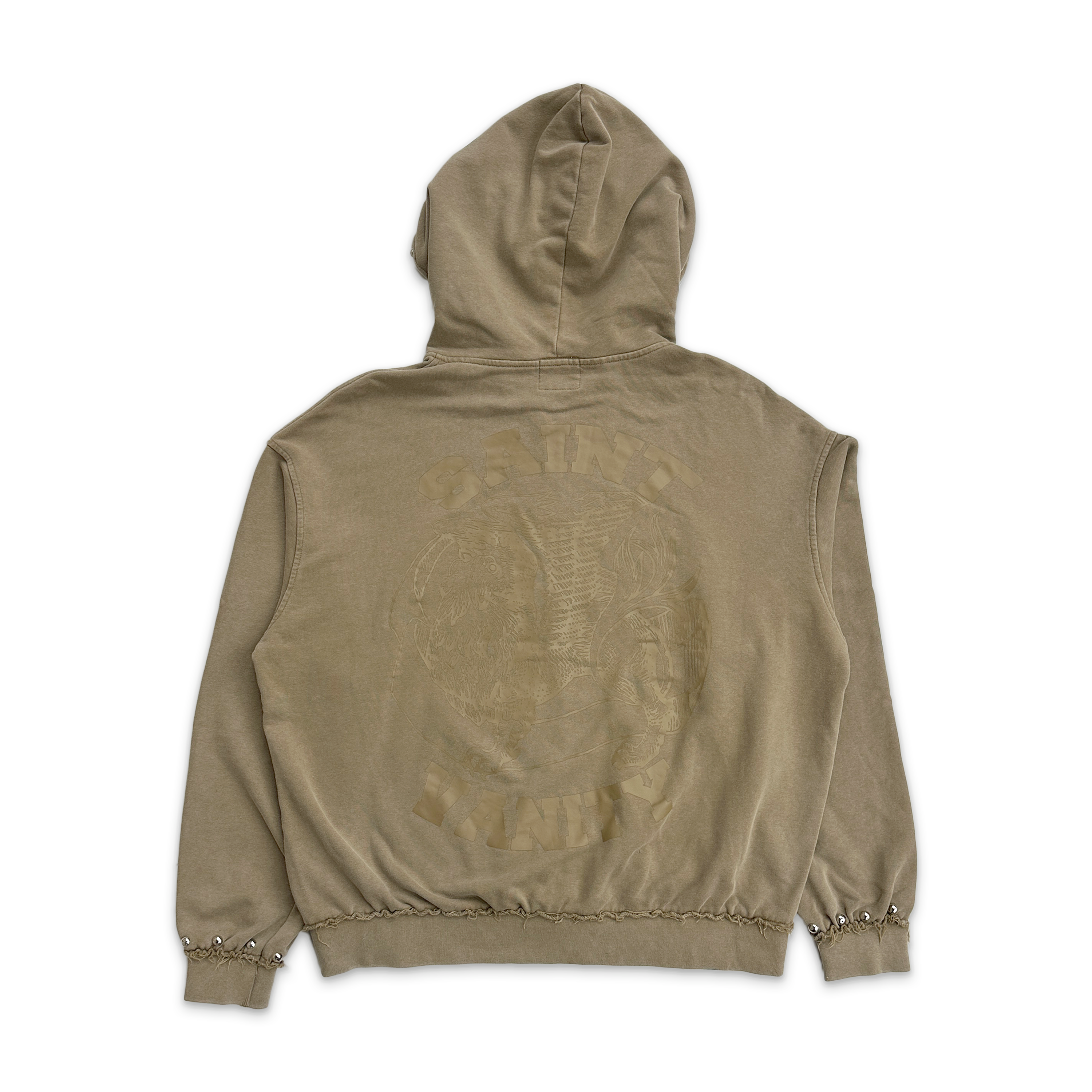 Saint Vanity, French Terry Studded Jacket "Sand"