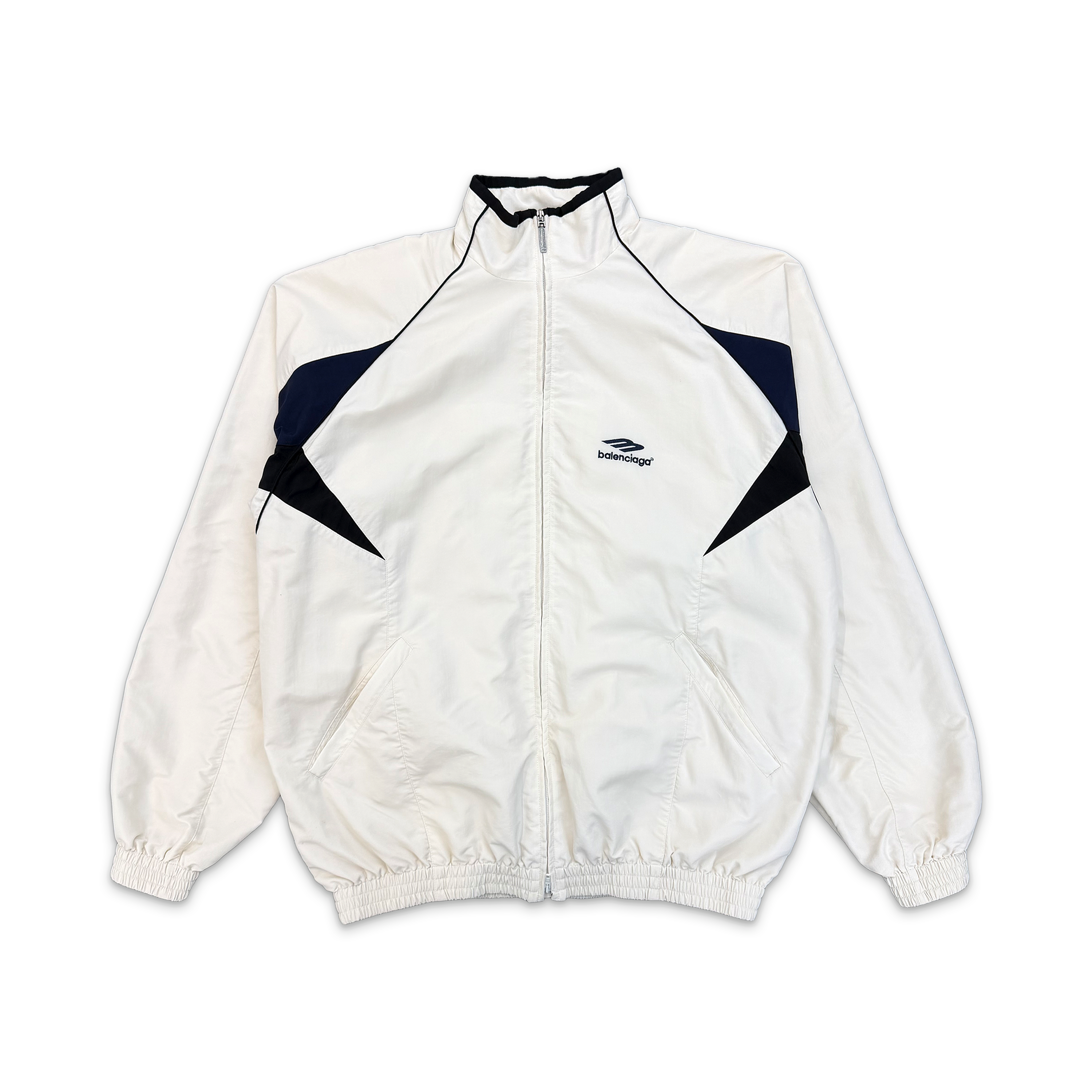 Balenciaga, 3B Sports Icon Track Jacket "Ivory Navy"