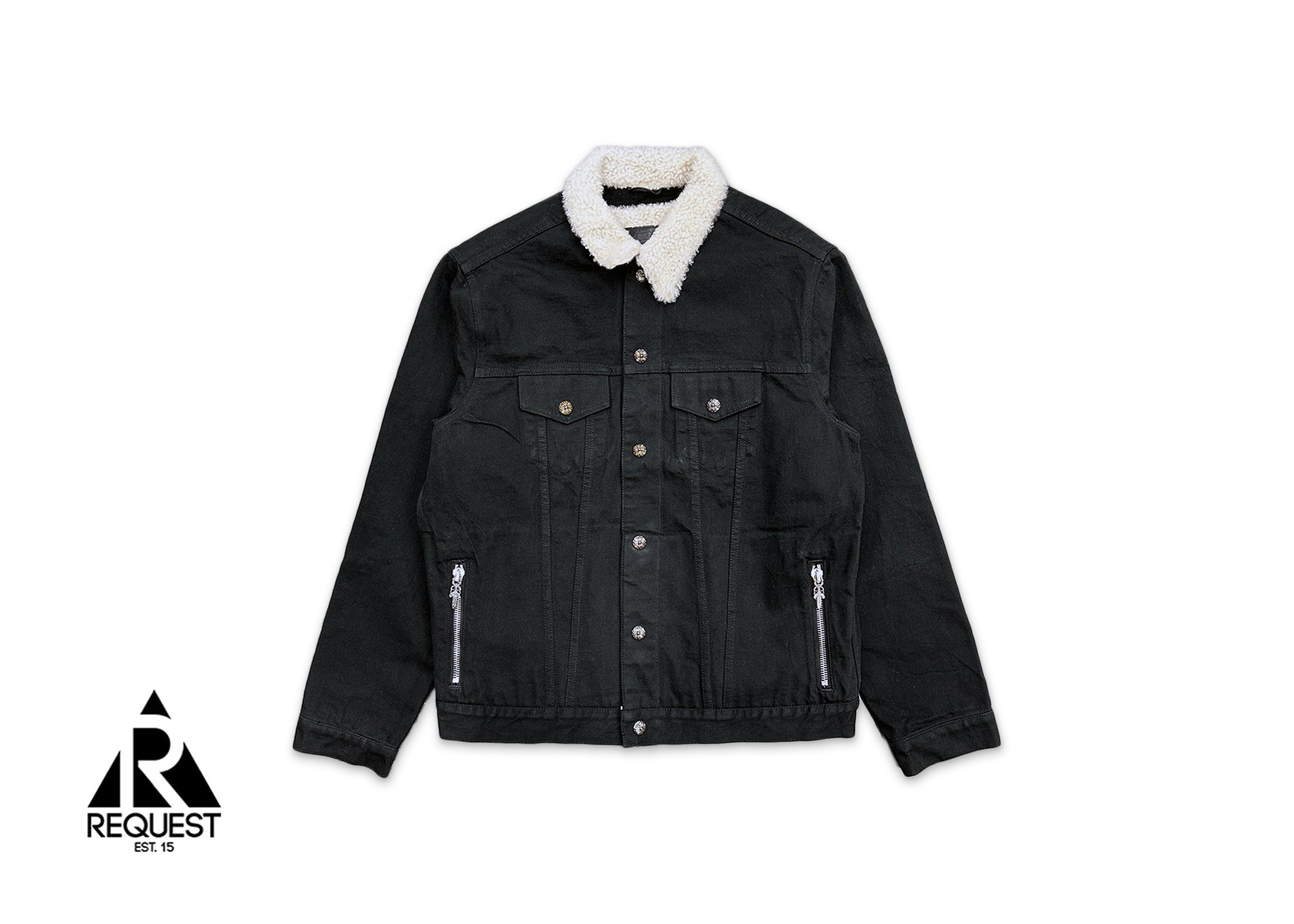 Chrome Hearts, Shearling Vest Work Jacket "Black"