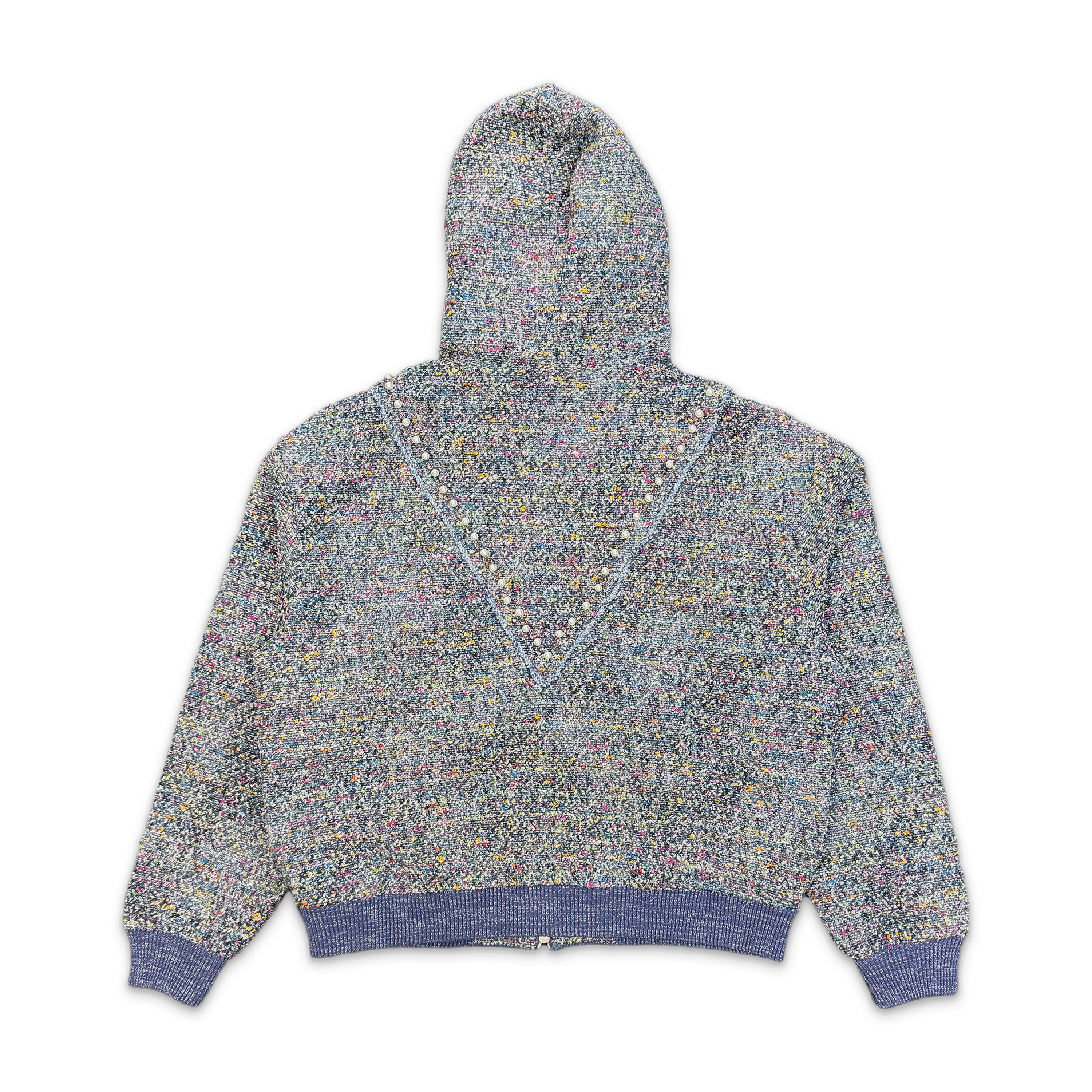 Birth of Royal Child, Pearl Tweed Zip Up Hoodie