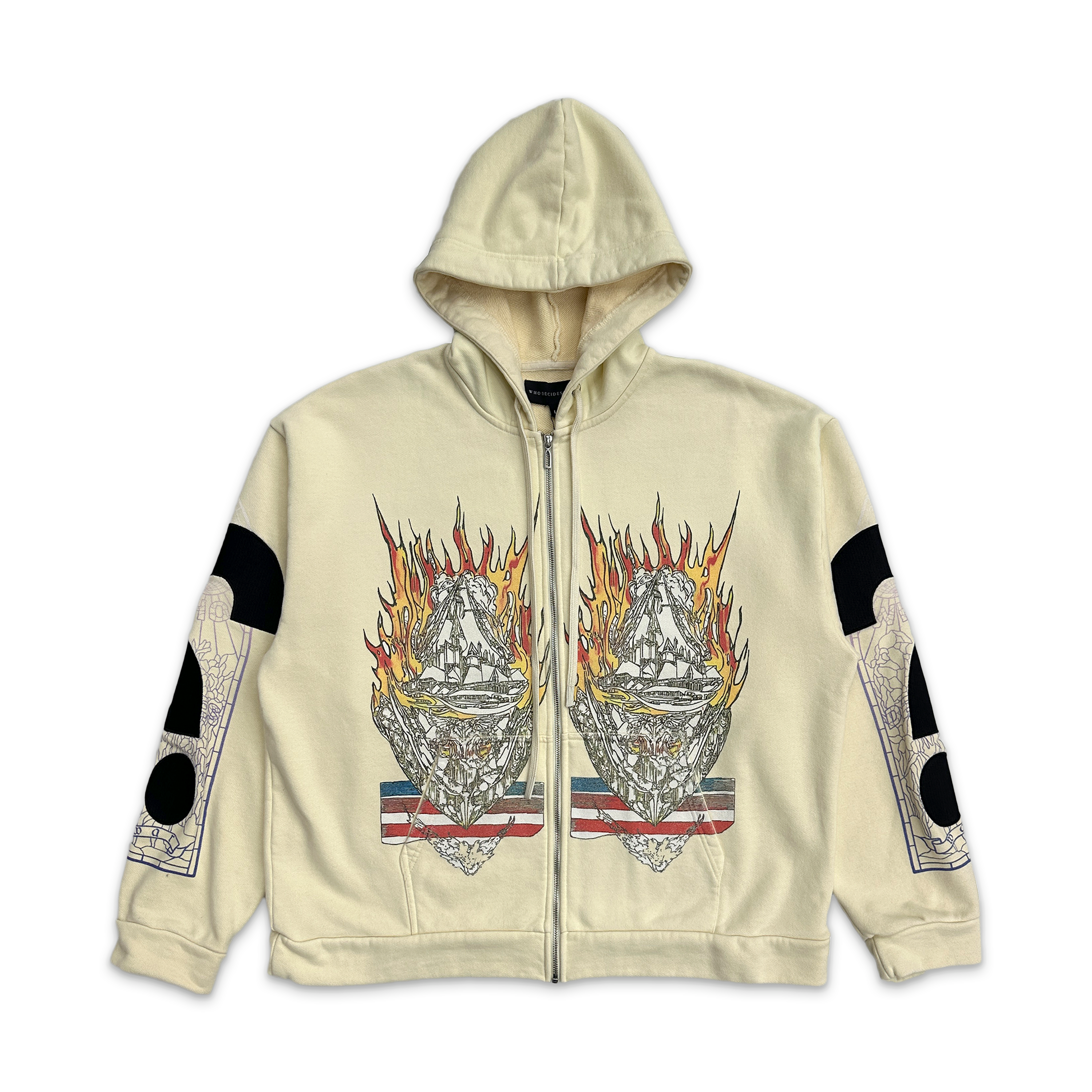 Engulfed Memories Zip Up "Ivory"