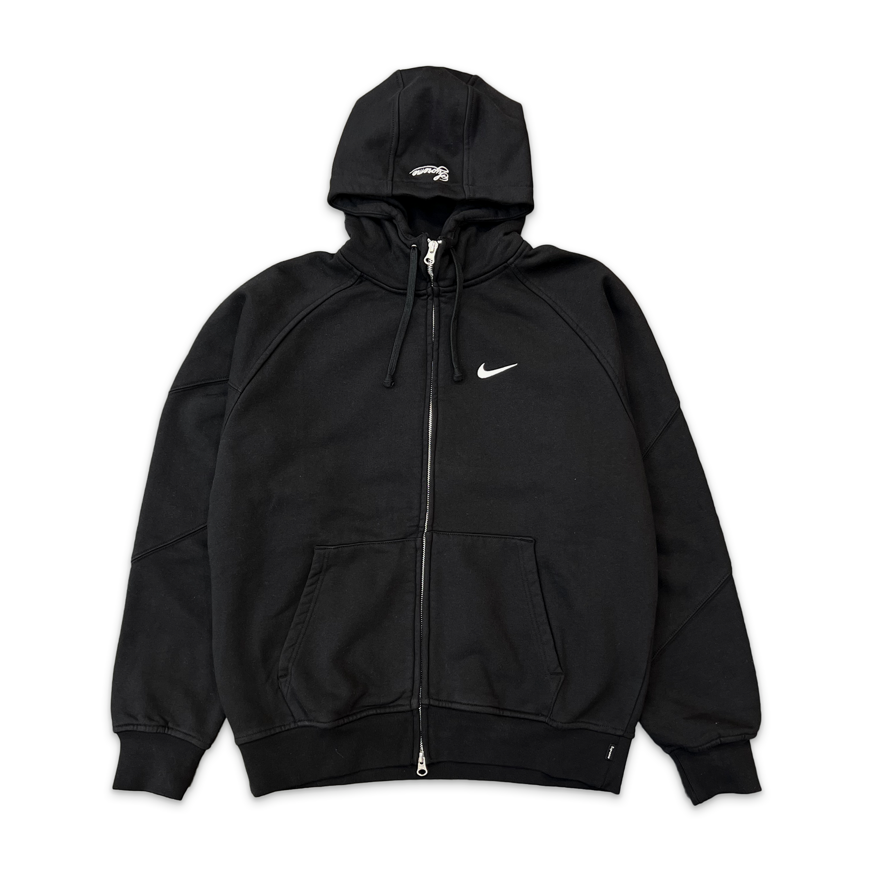 Supreme, x Nike Zip Up Hooded Sweatshirt (SS25) "Black"