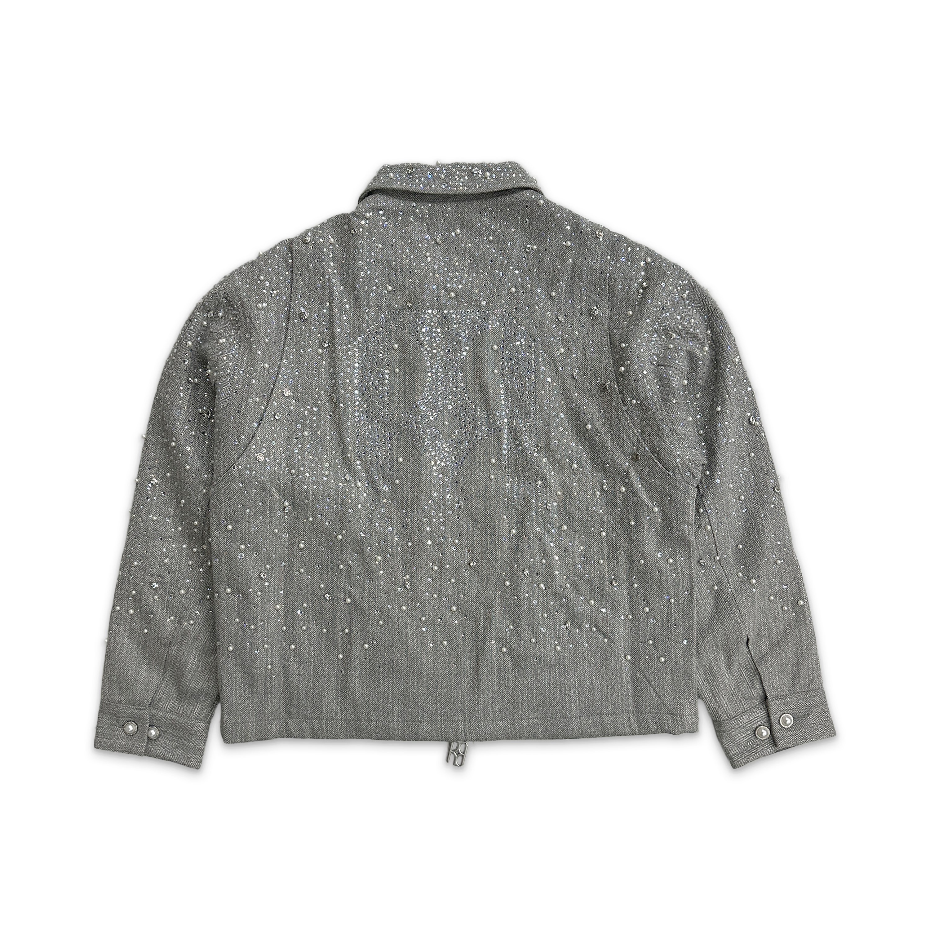 Birth of Royal Child, Rhinestone Zipper Jacket "Grey"