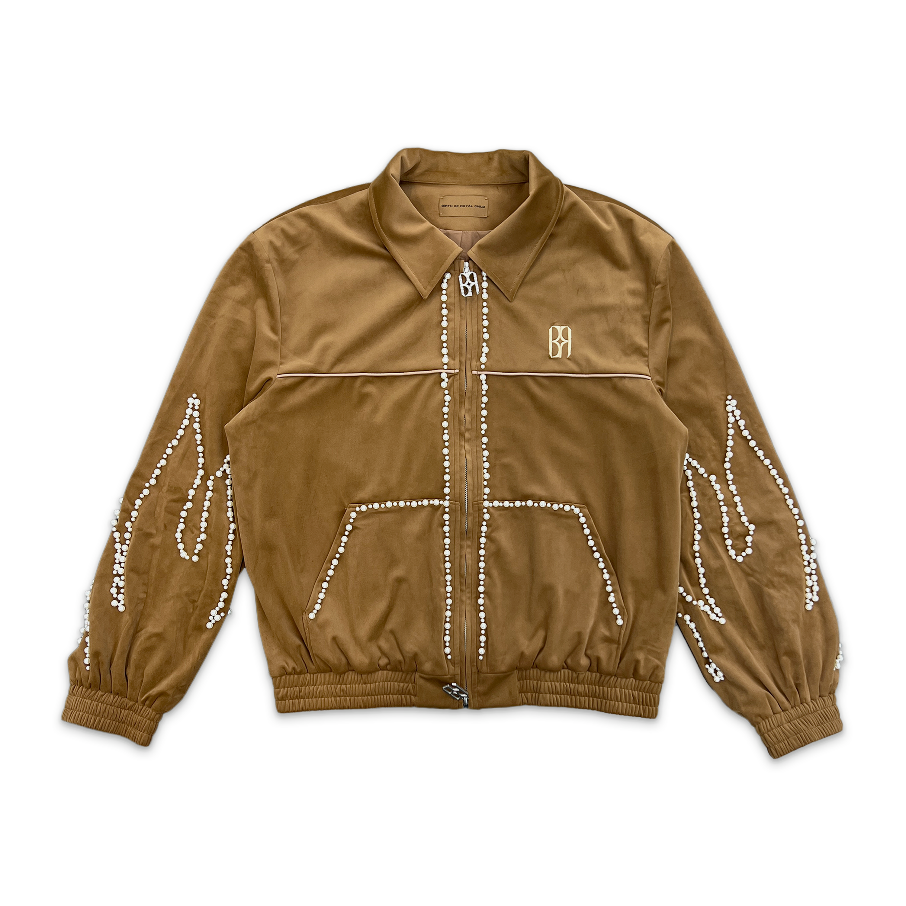 Birth of Royal Child, Flame Pearl Velvet Jacket