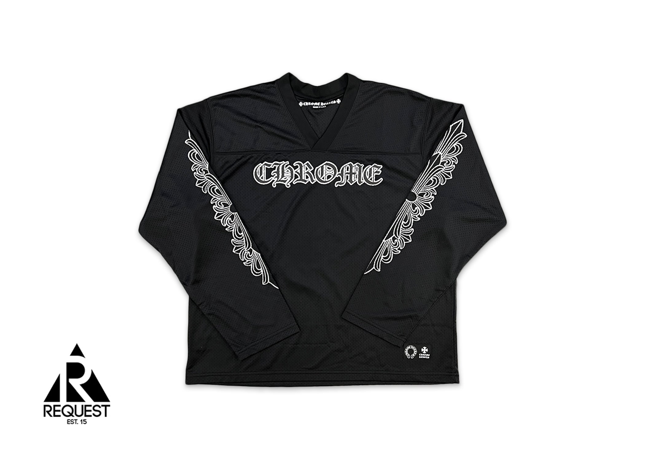 Chrome Hearts Sports Mesh Long Sleeve Warm Up Jersey “Black” | Request