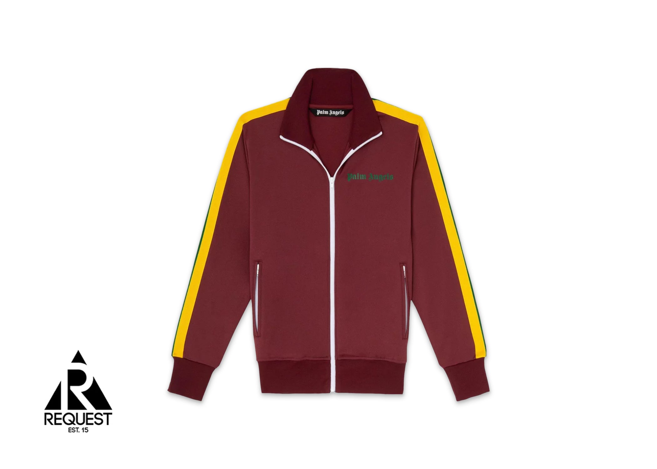 Palm Angels Track Jacket "Burgundy/Yellow/Green"