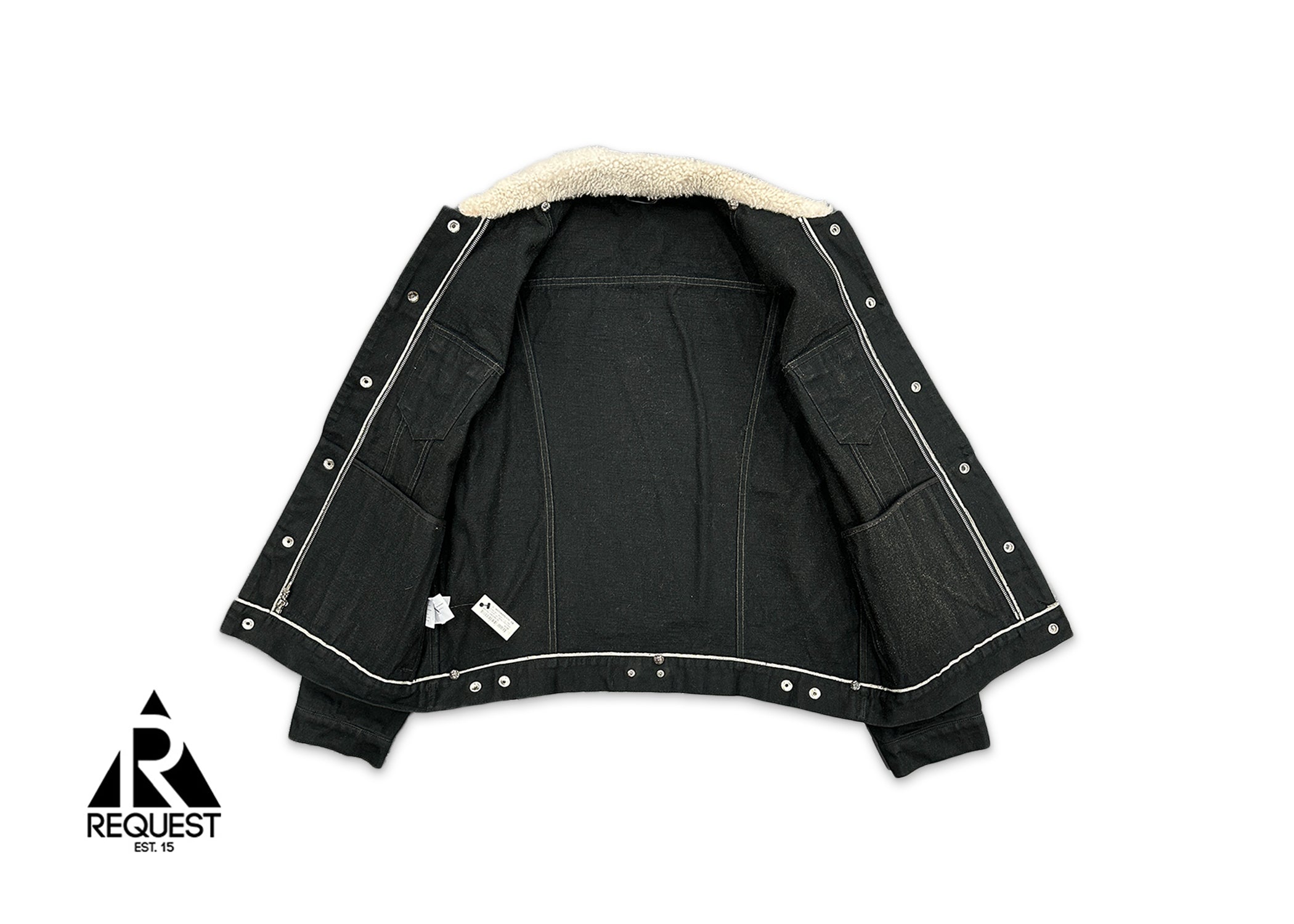 Chrome Hearts, Shearling Vest Work Jacket "Black"