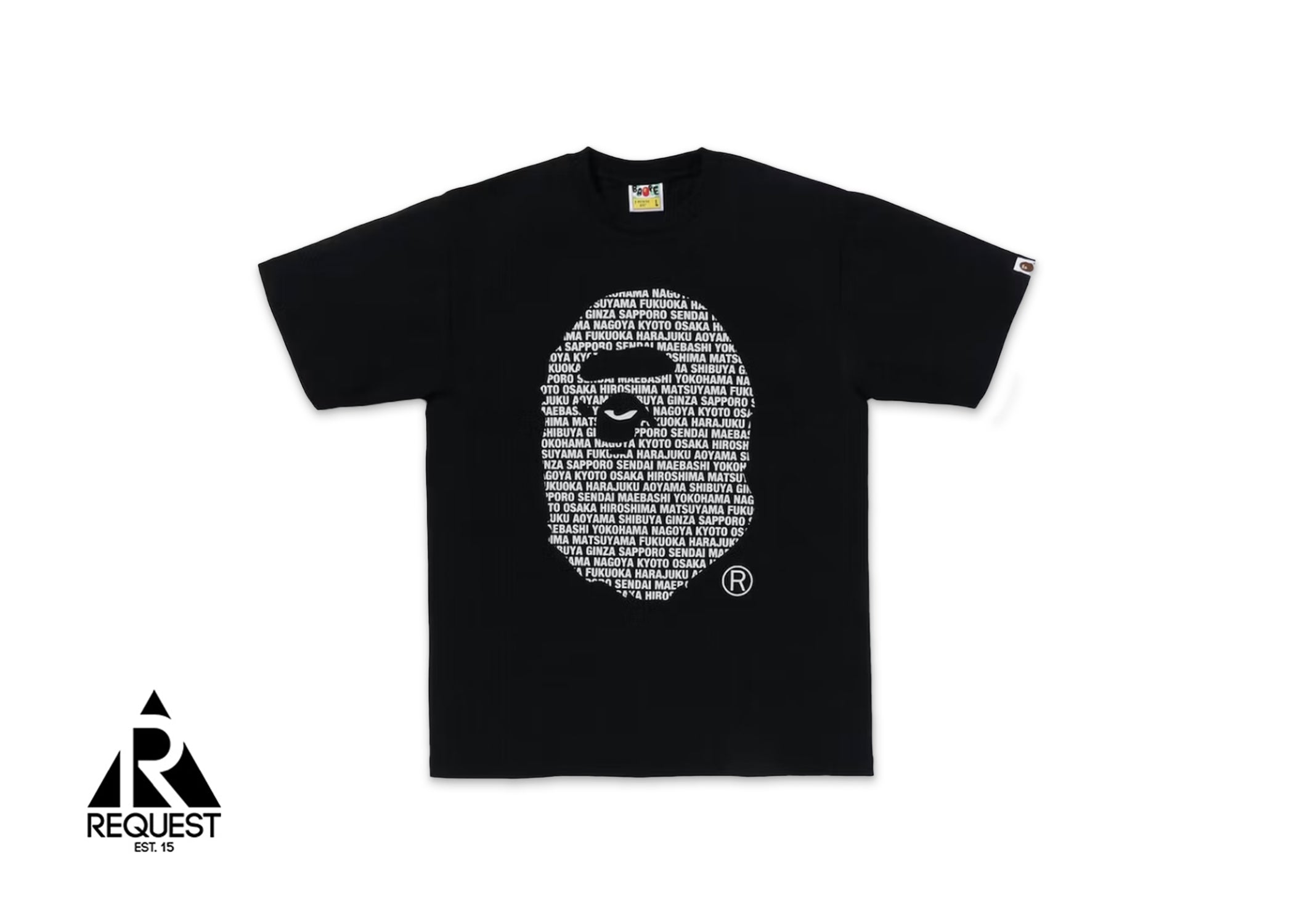 A Bathing Ape BAPE Japan Big Ape Head Tee “Black”