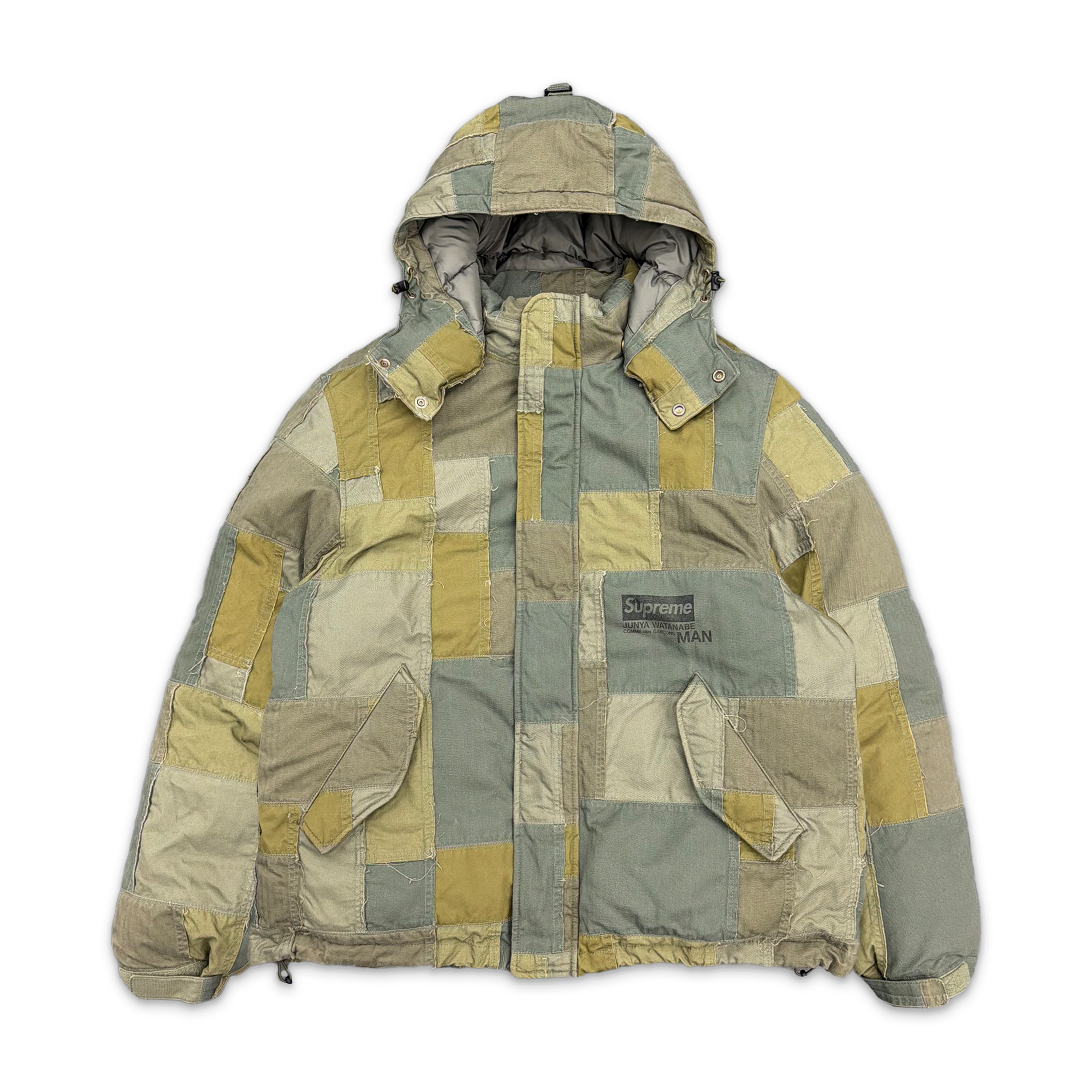 JUNYA WATANABE CDG MAN Patchwork Puffy Jacket "Olive"