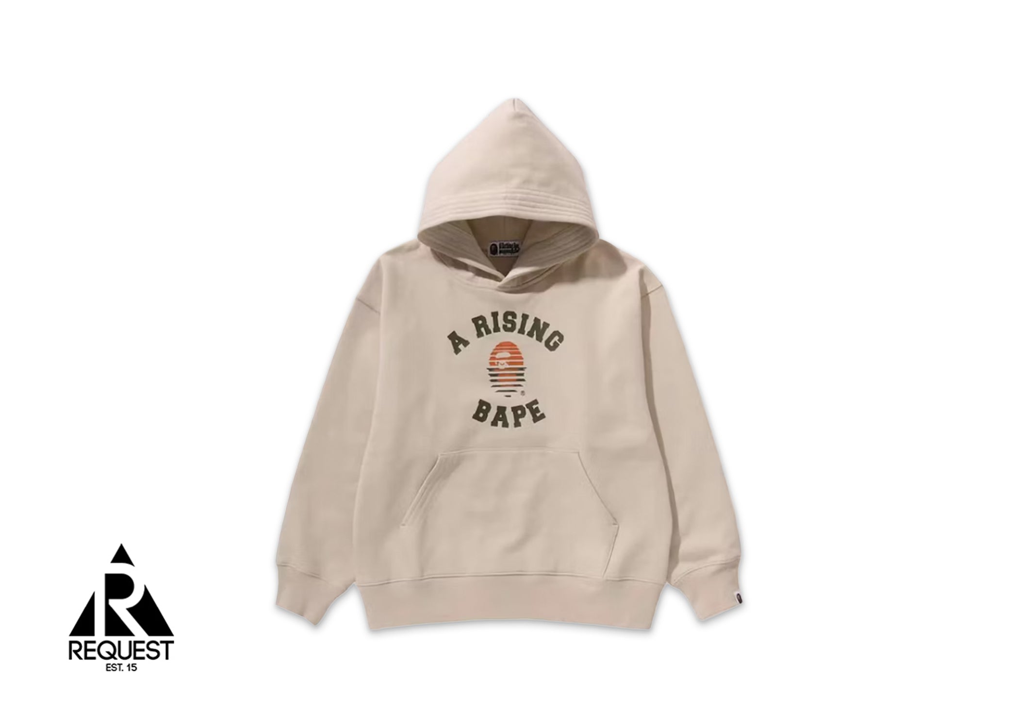 A Bathing Ape BAPE Relaxed Fit Rising Bape Hoodie "Ivory"