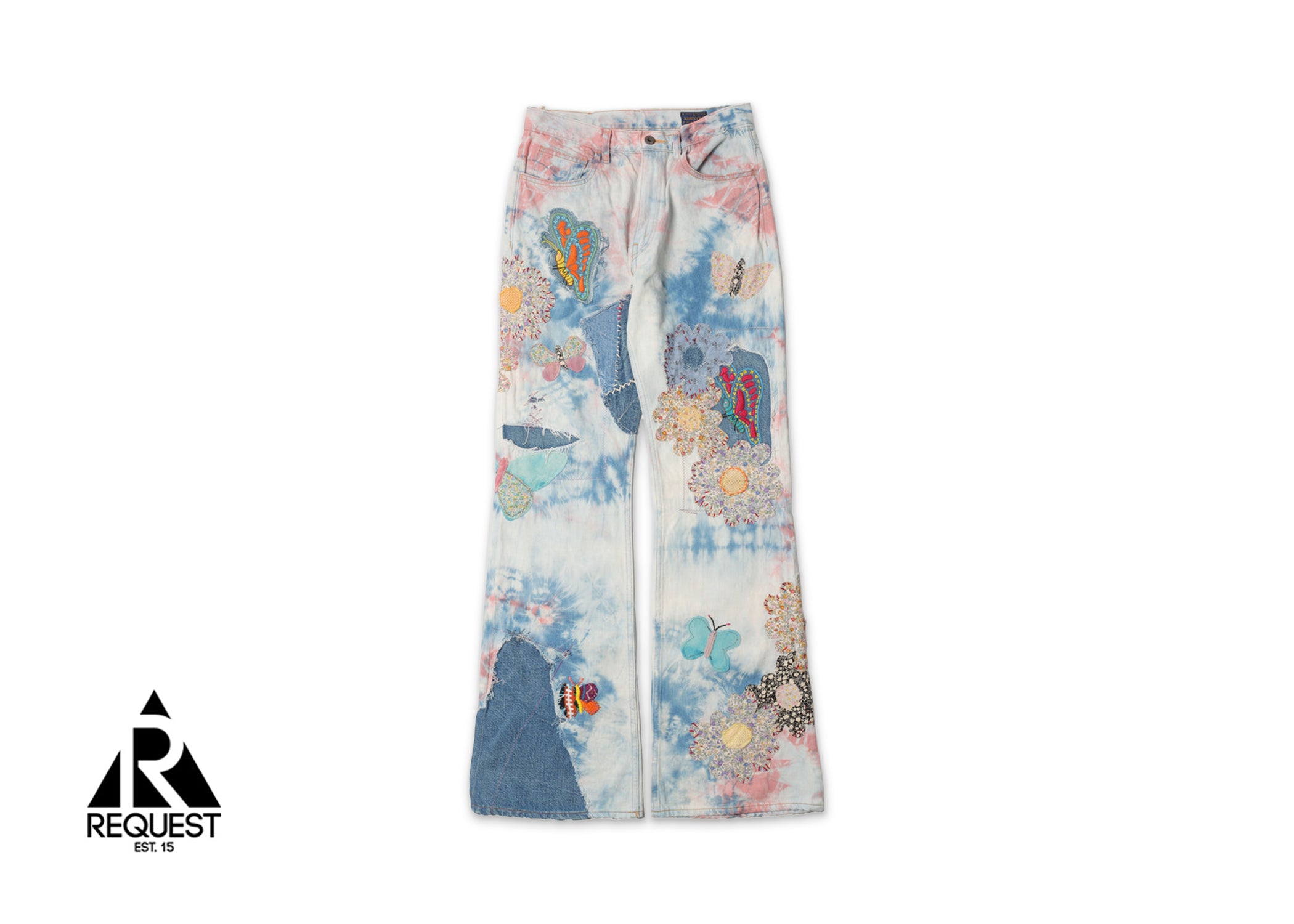 Kapital 12.5oz Denim 5P Monkey Cisco Crazy Papillon “Indigo/Pink"