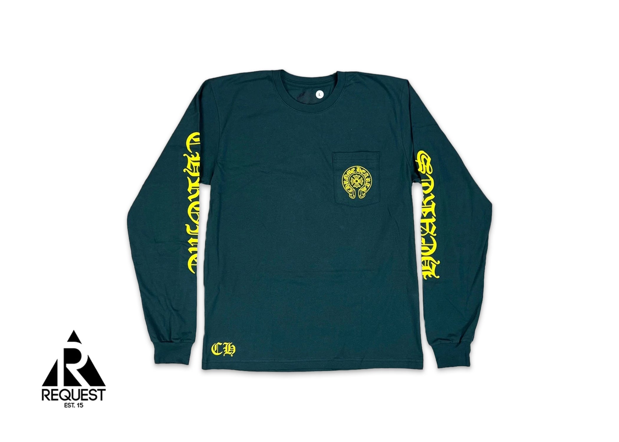 Chrome Hearts Horseshoe L/S Tee "Green/Yellow"