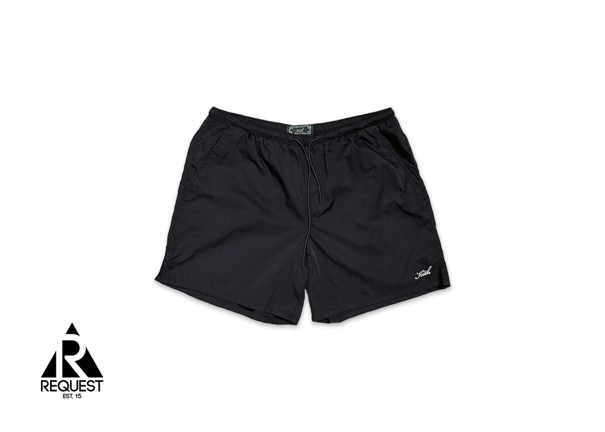 Request, Kith Twill Collins Swim Shorts "Black"