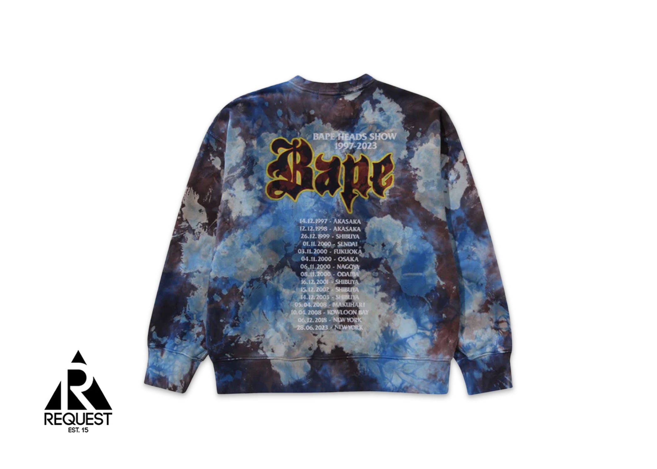 A Bathing Ape BAPE Boom Box Crewneck "Tie Dye"