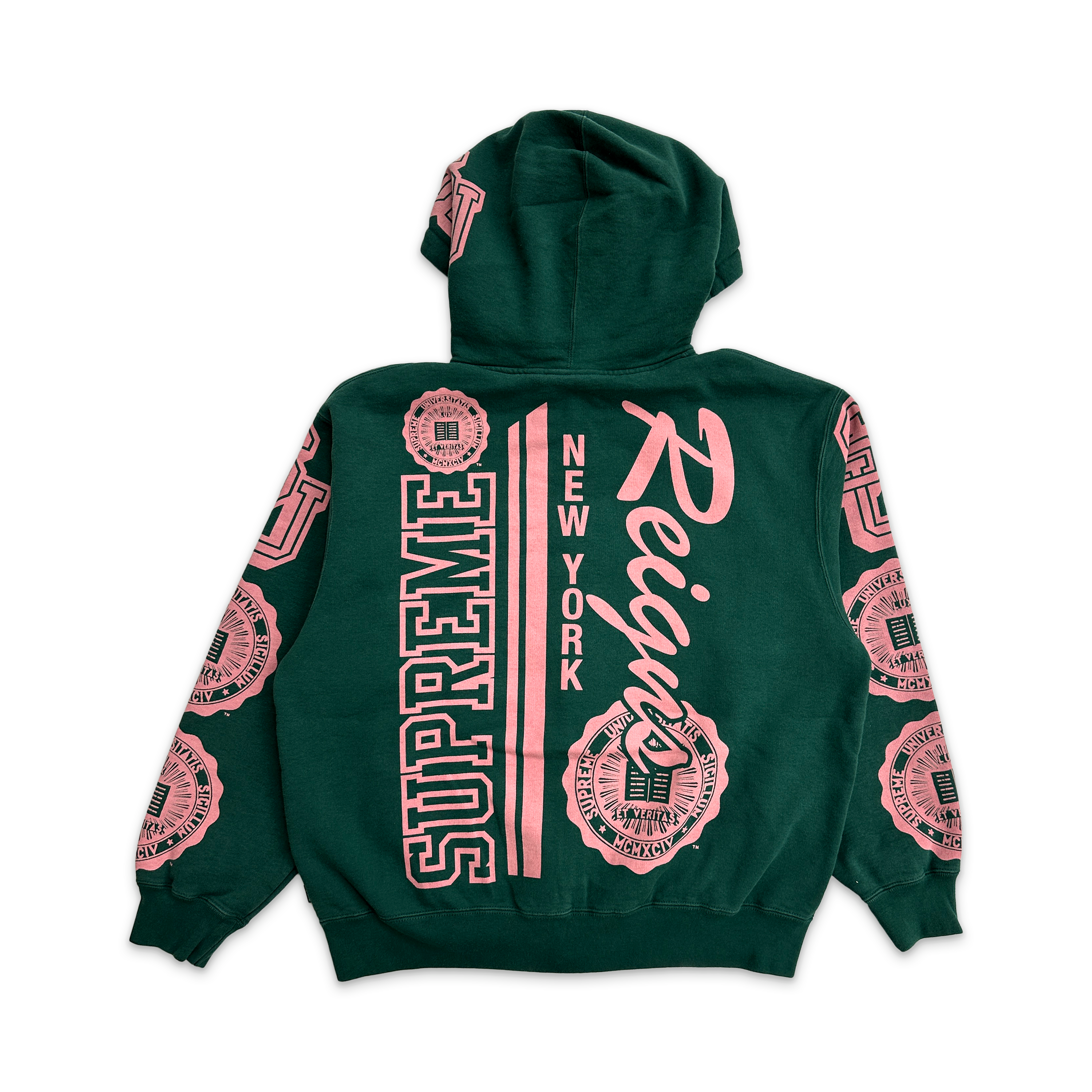 Knowledge Reigns Zip Up Hooded Sweatshirt FW25 "Dark Green"