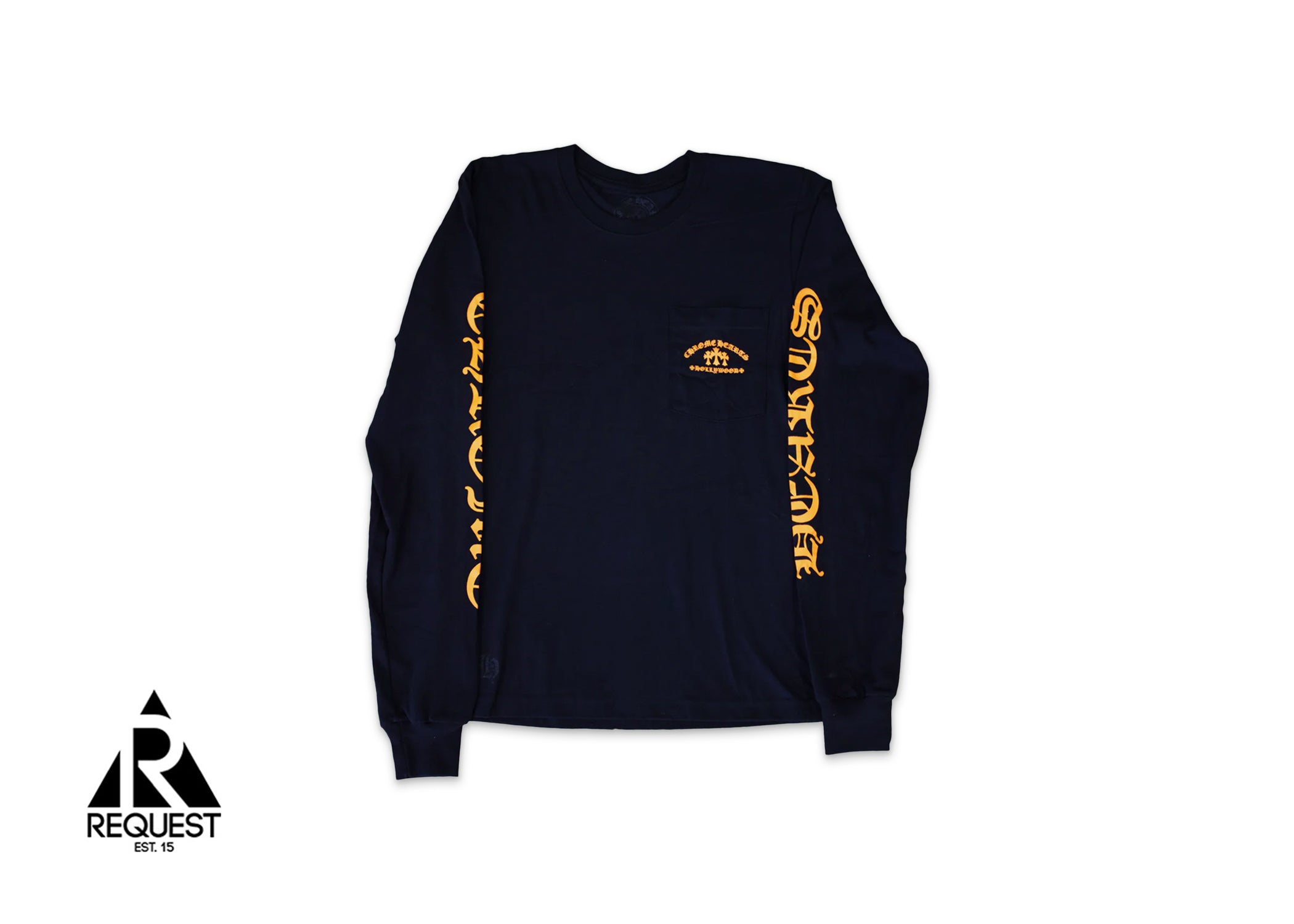 Chrome Hearts Orange Triple Cross Hollywood L/S Tee "Black"