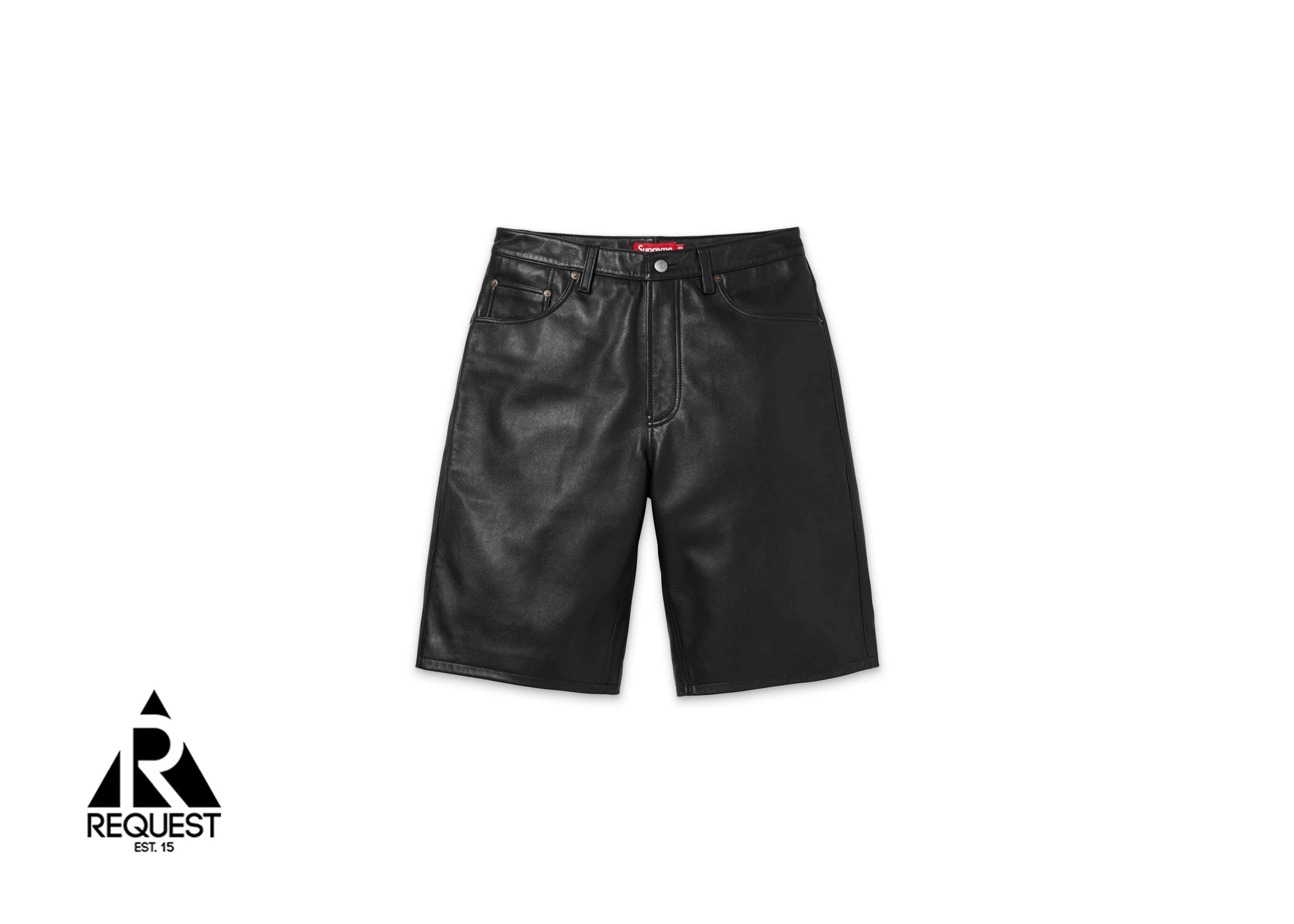 Supreme Baggy Leather Shorts "Black"