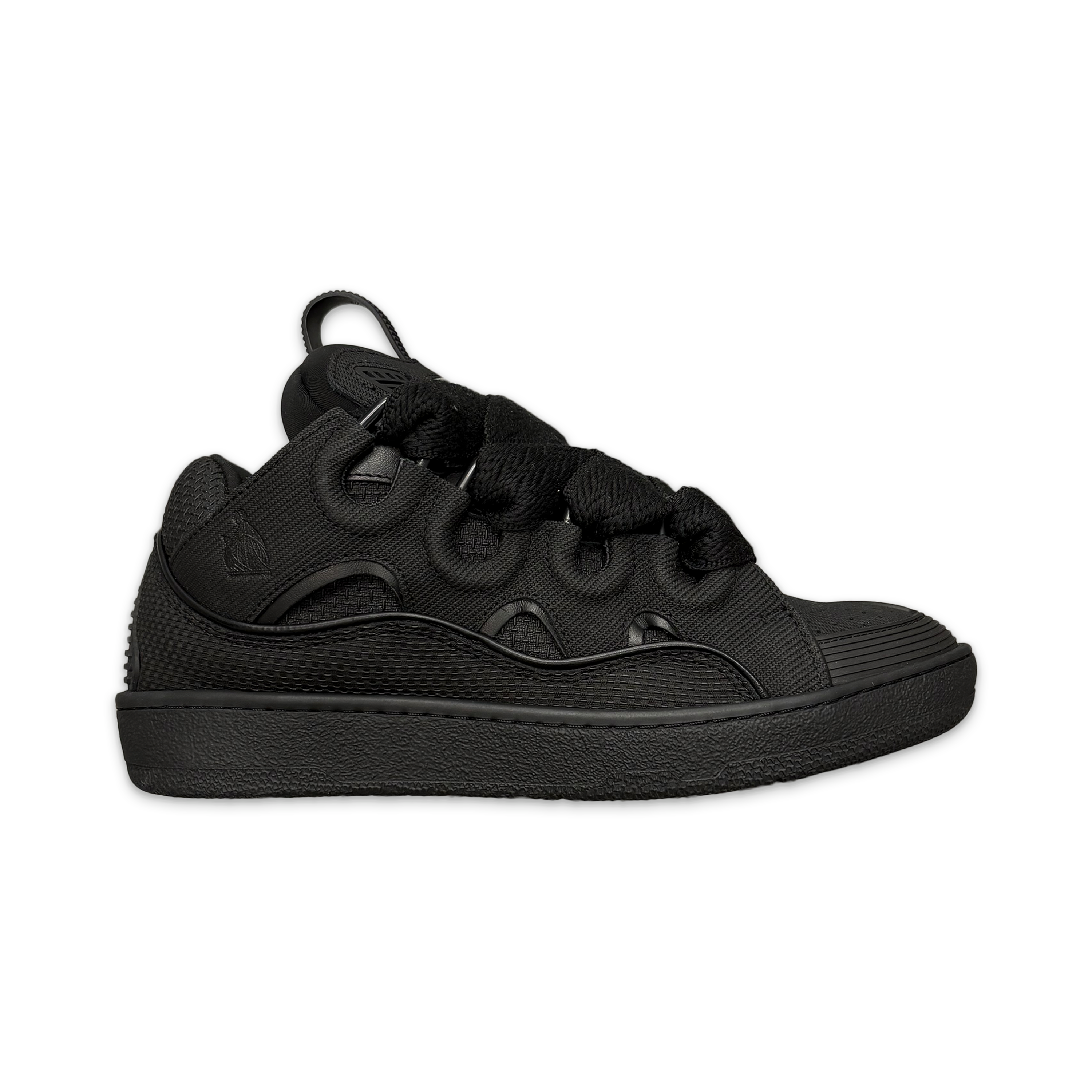 Lanvin, Curb Suede Sneaker "Triple Black"