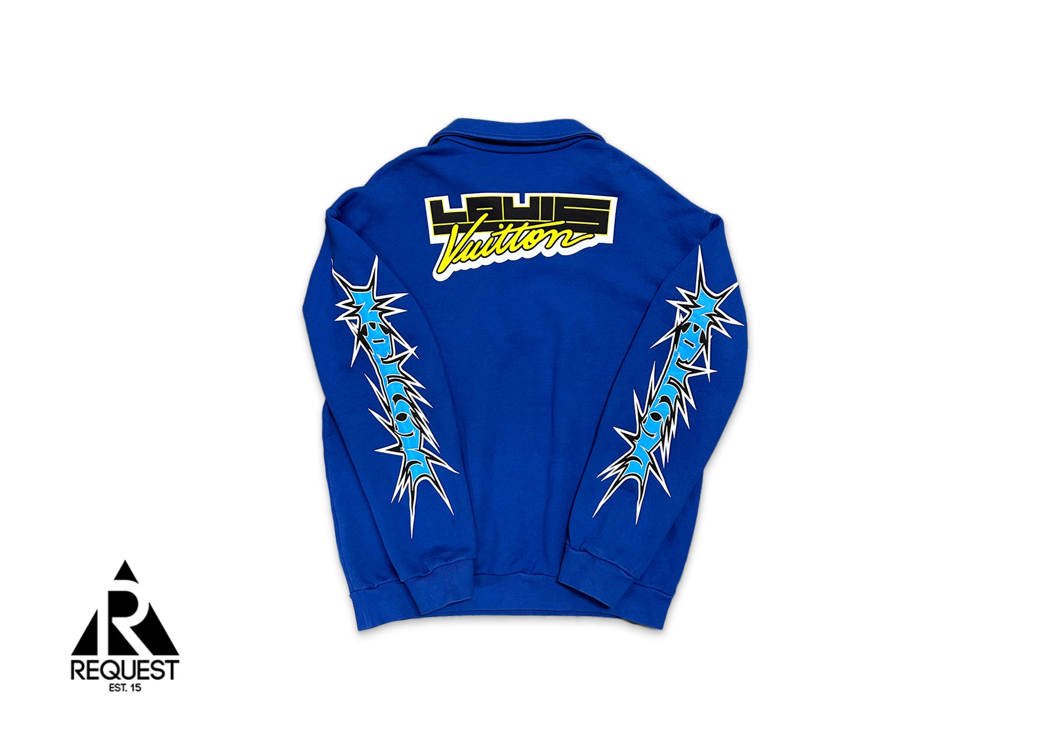 Louis Vuitton, Virgil Race Quarter Zip Pullover "Blue"