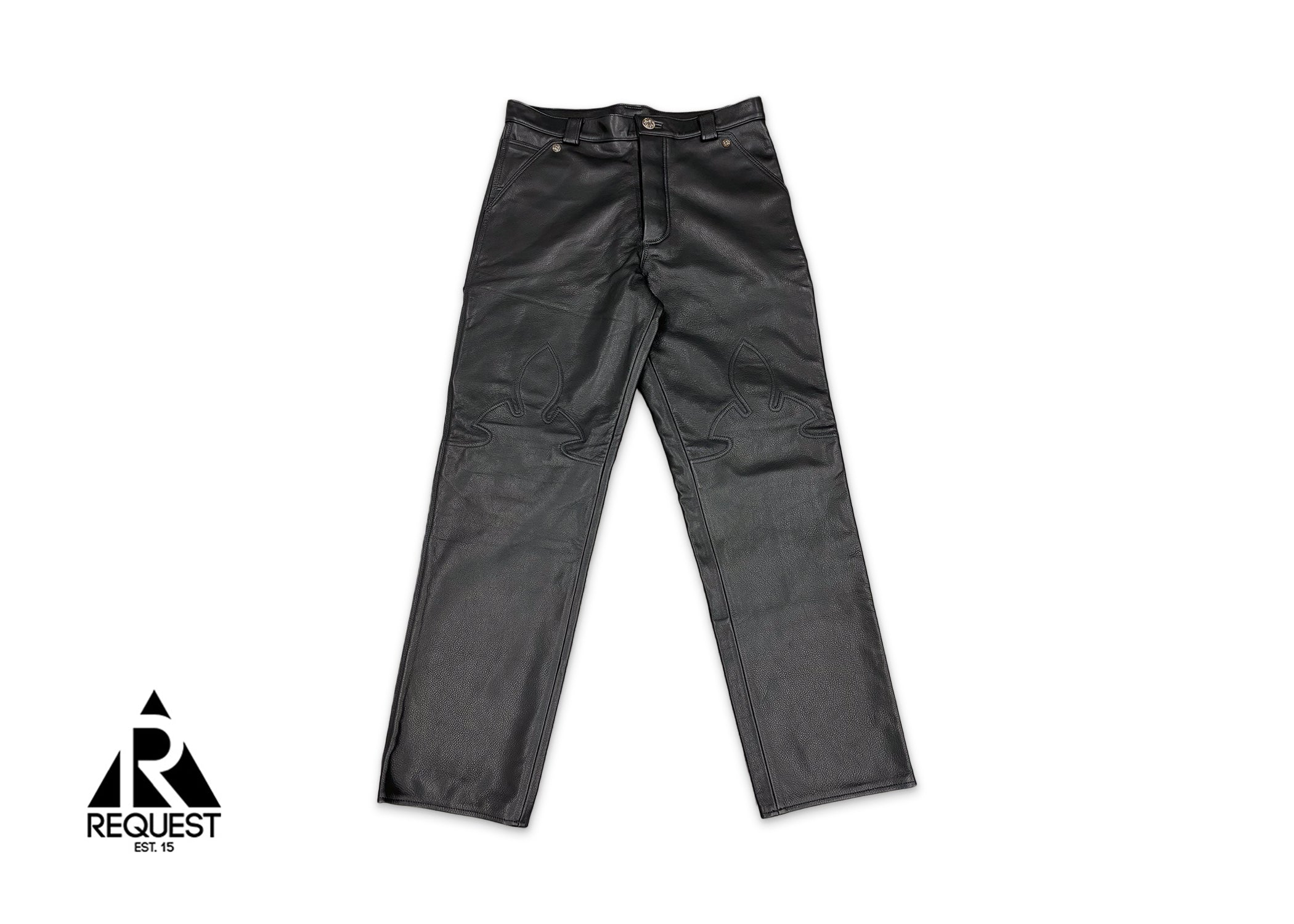 Chrome Hearts Le Fleur Leather Carpenter Pant "Black"