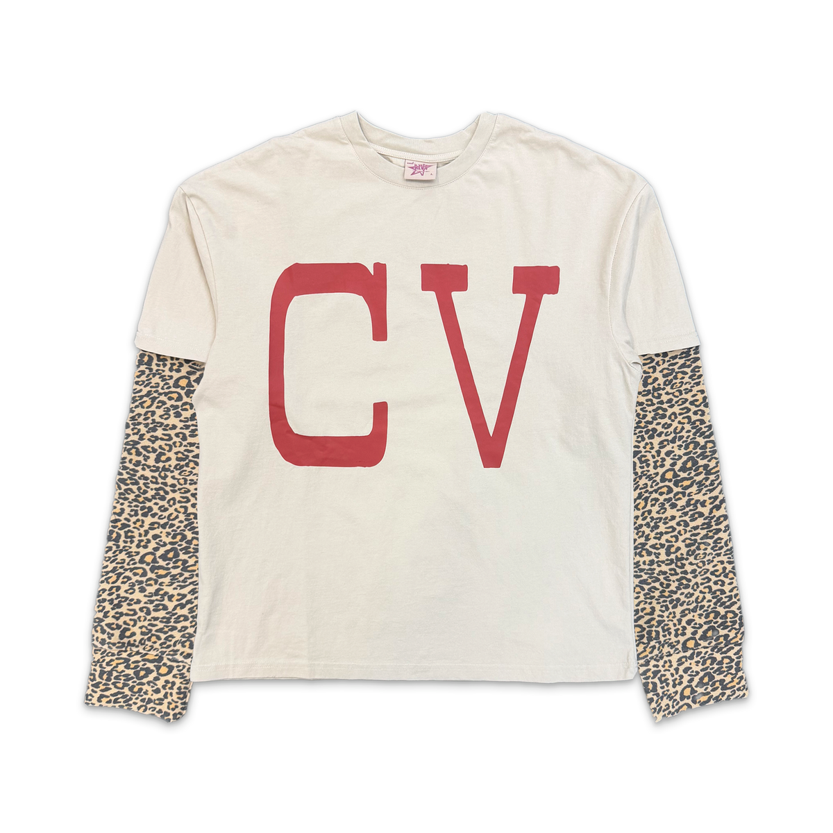 CV Leopard Sleeve L/S Tee "Sand"