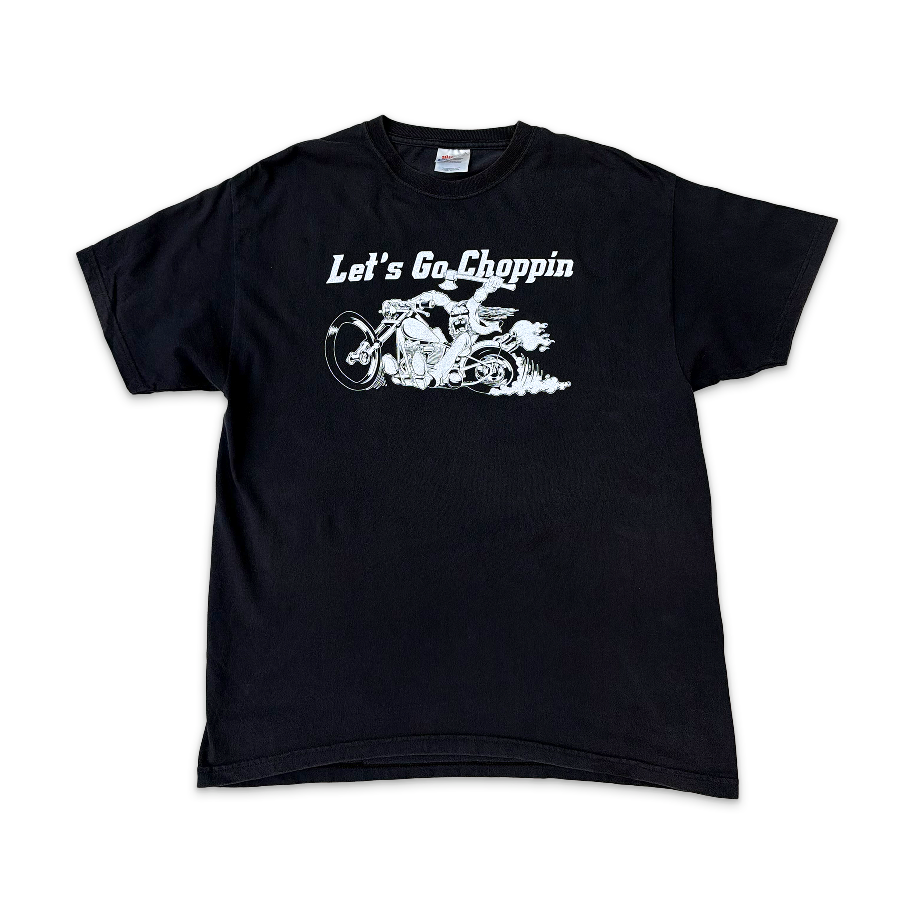Lets Go Choppin Tee "Faded Black"