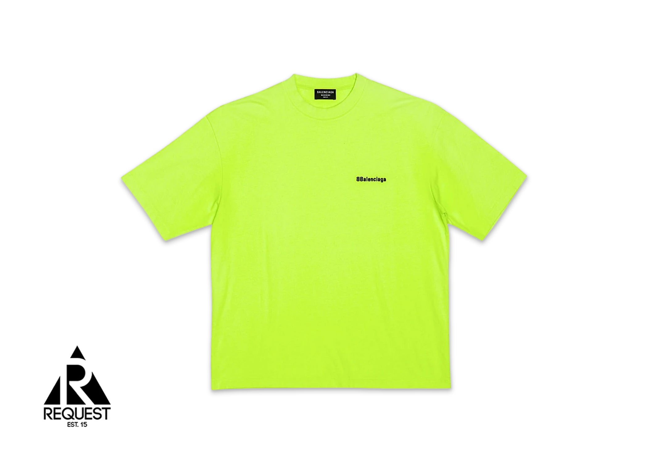 Balenciaga BB Embroidered Logo Tee "Lime"
