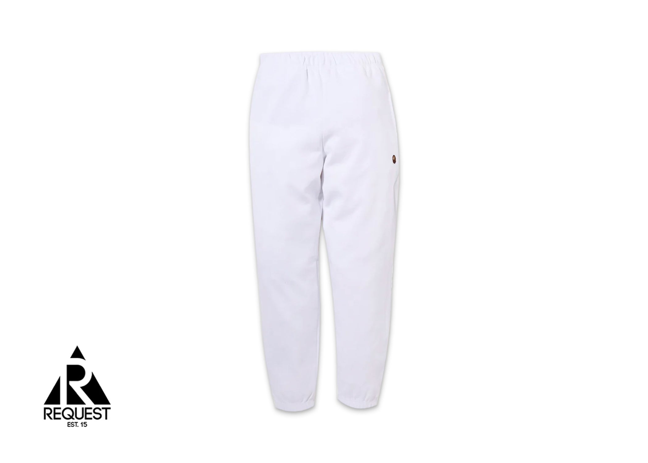 A Bathing Ape BAPE Ape Head One Point Oversized Sweatpants "White" (W)