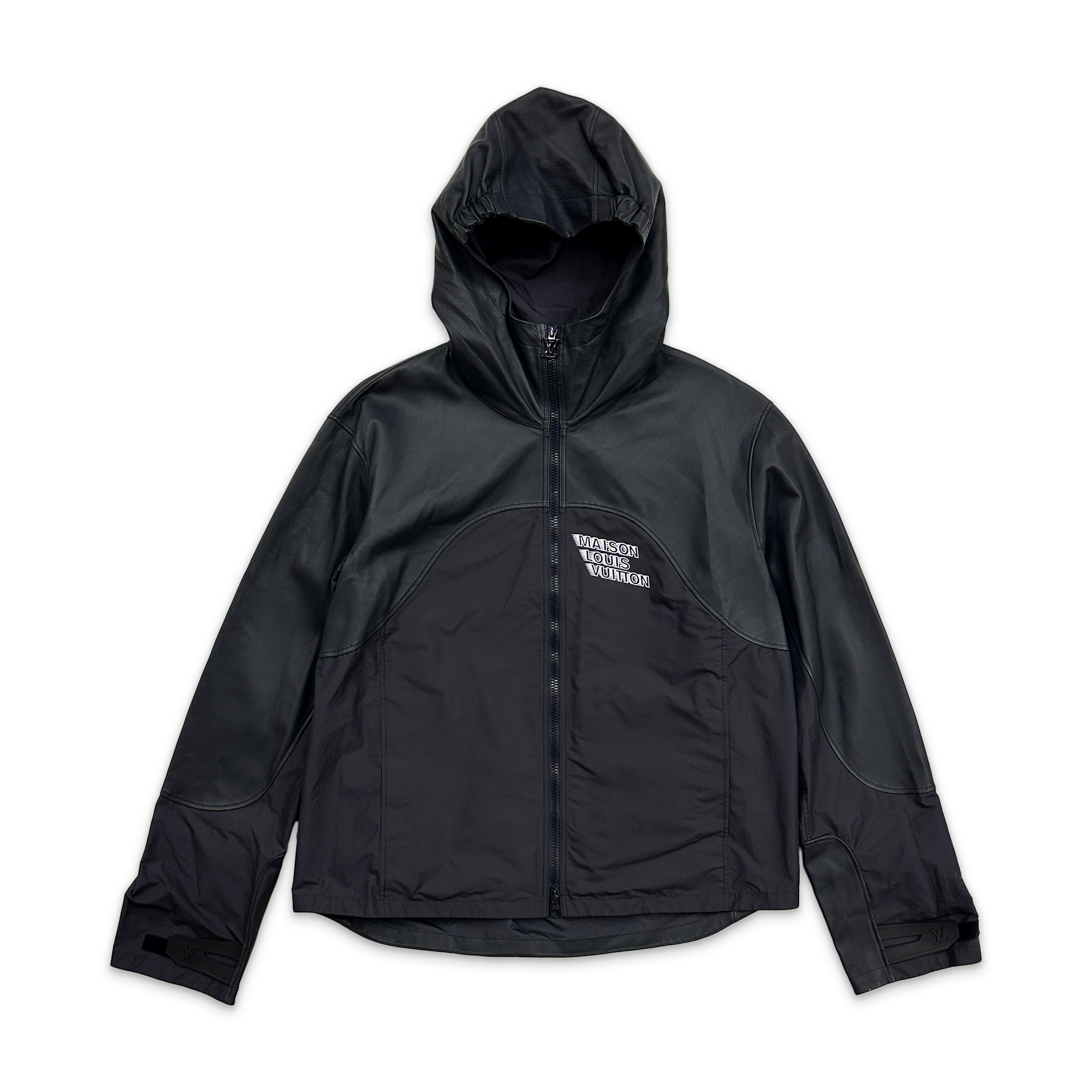 Louis Vuitton, FW21 Calfskin & Nylon Trucker Jacket "Black"