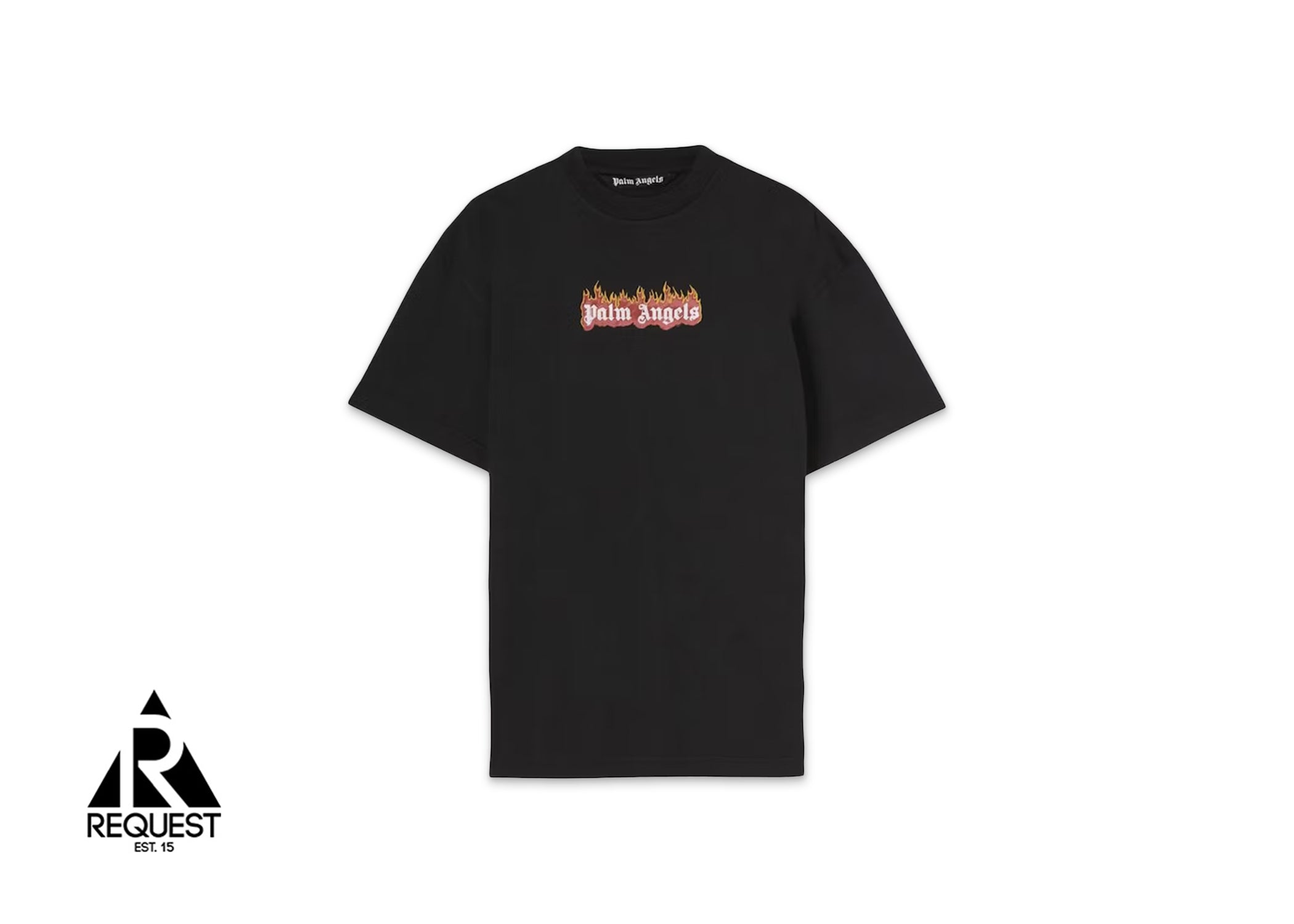 Palm Angels Burning Logo Tee "Black/White"