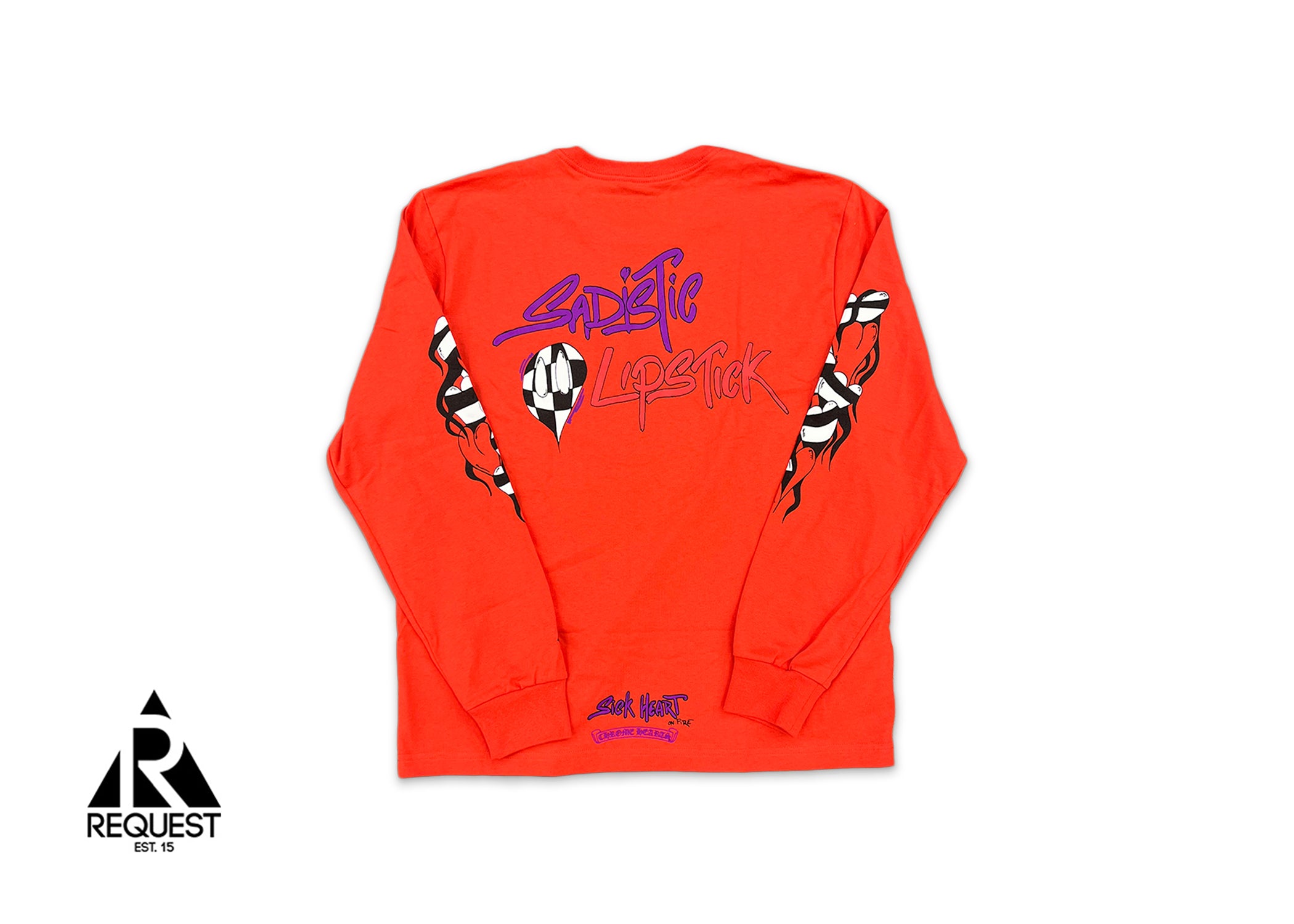 Chrome Hearts Matty Boy L/S Tee "Sick Heart on Fire"