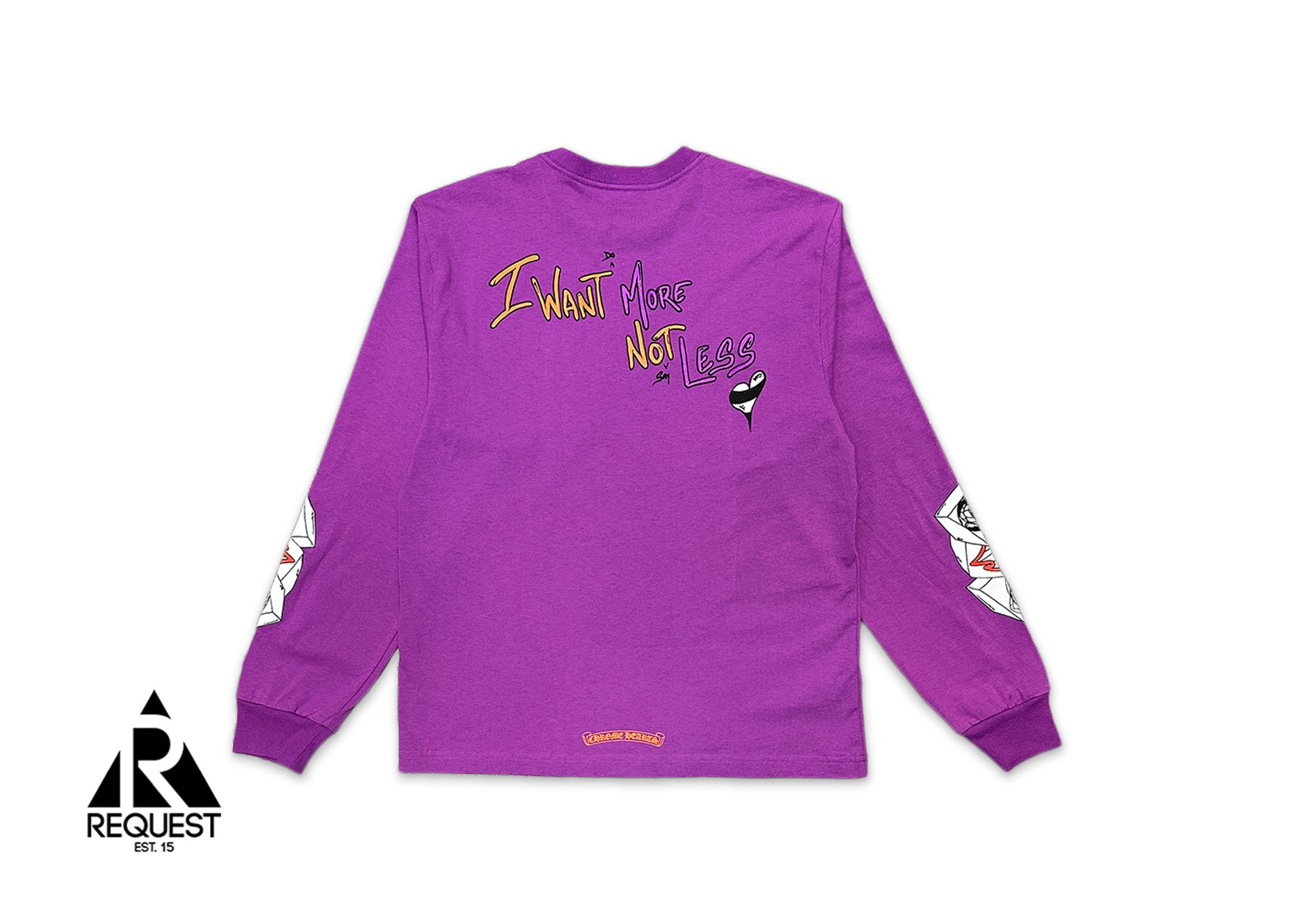 Chrome Hearts, Matty Boy I Want More Not Less L/S Tee "Purple"