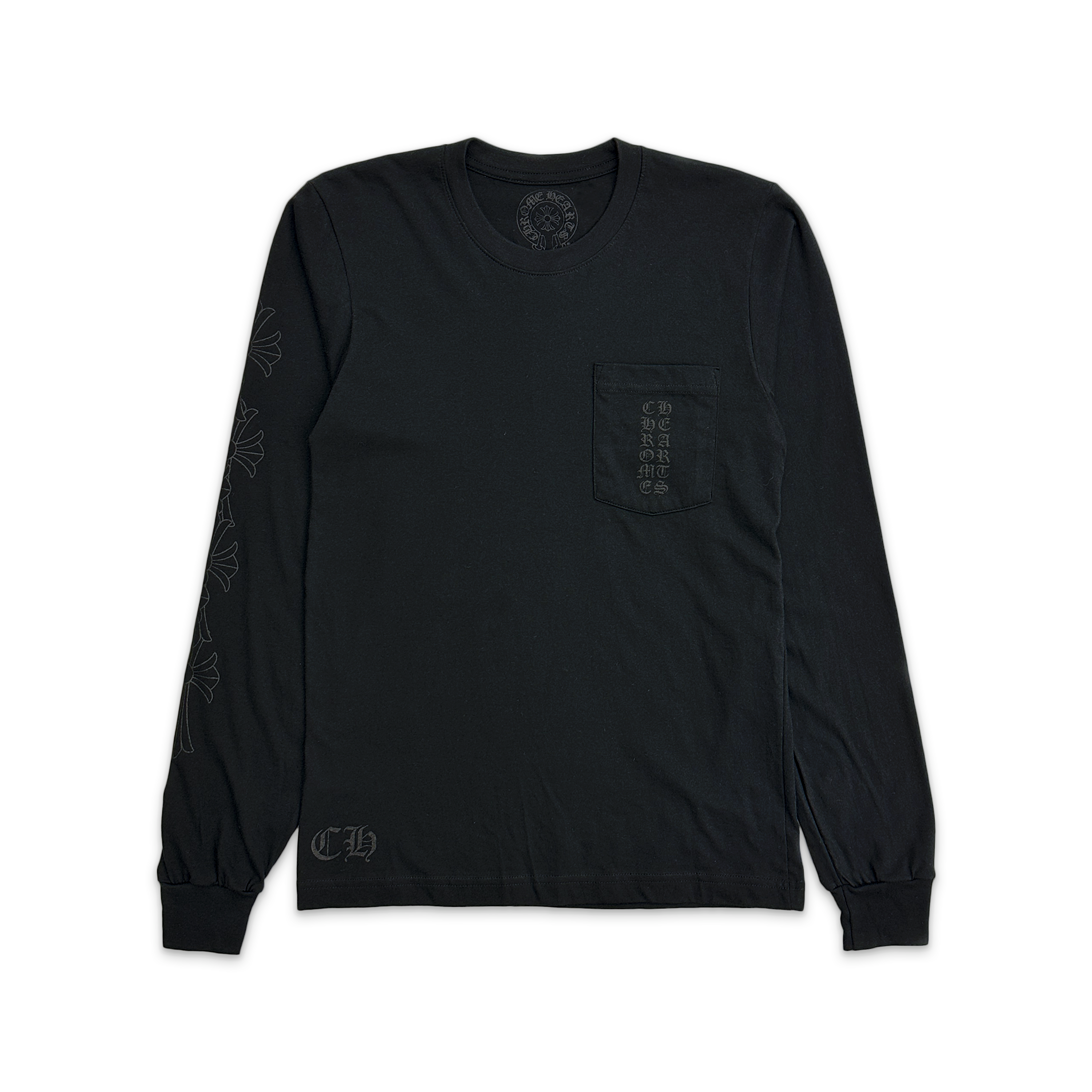 Chrome Hearts, Miami Exclusive Vertical Cemetery Cross L/S Tee "Black"