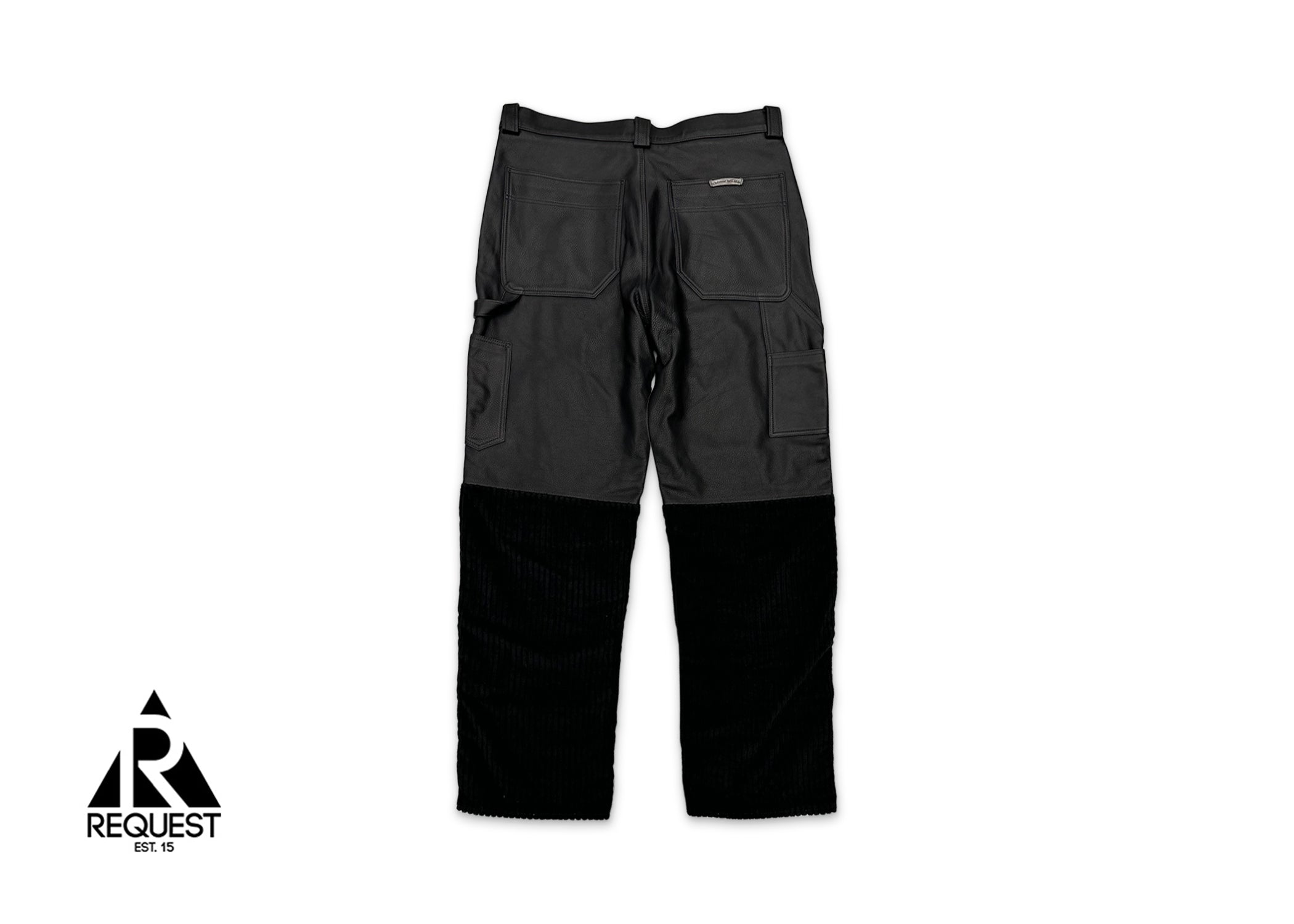 Chrome Hearts, Le Fleur Leather & Corduroy Pants "Black"