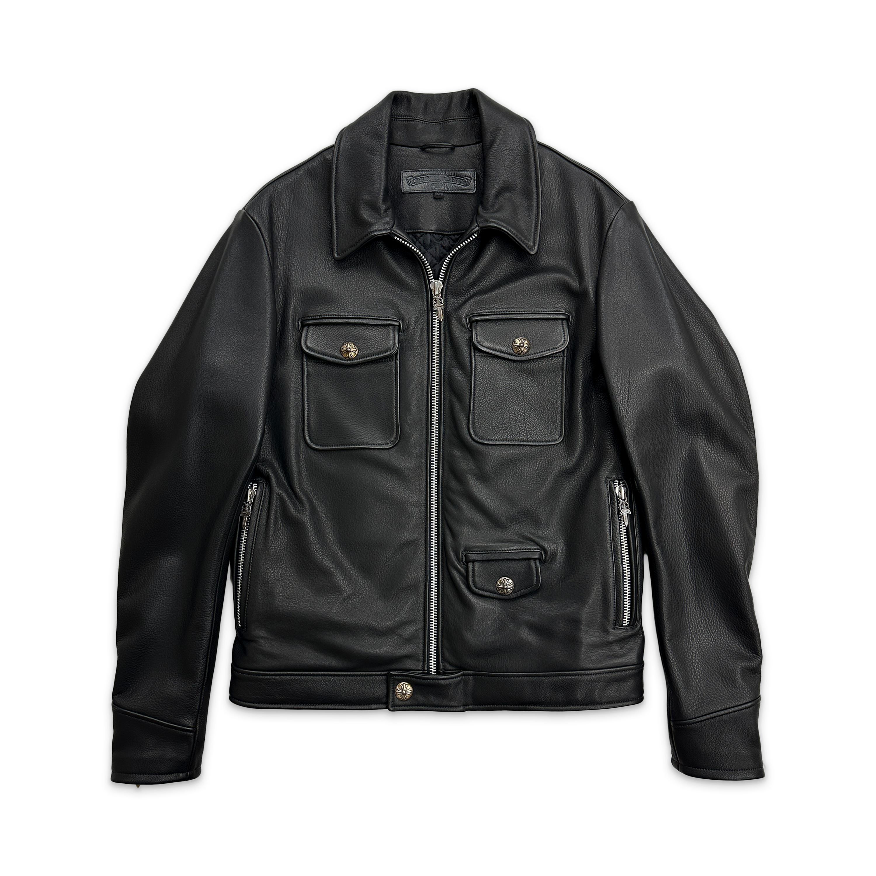 Chrome Hearts, Leather Moto Jacket "Black"
