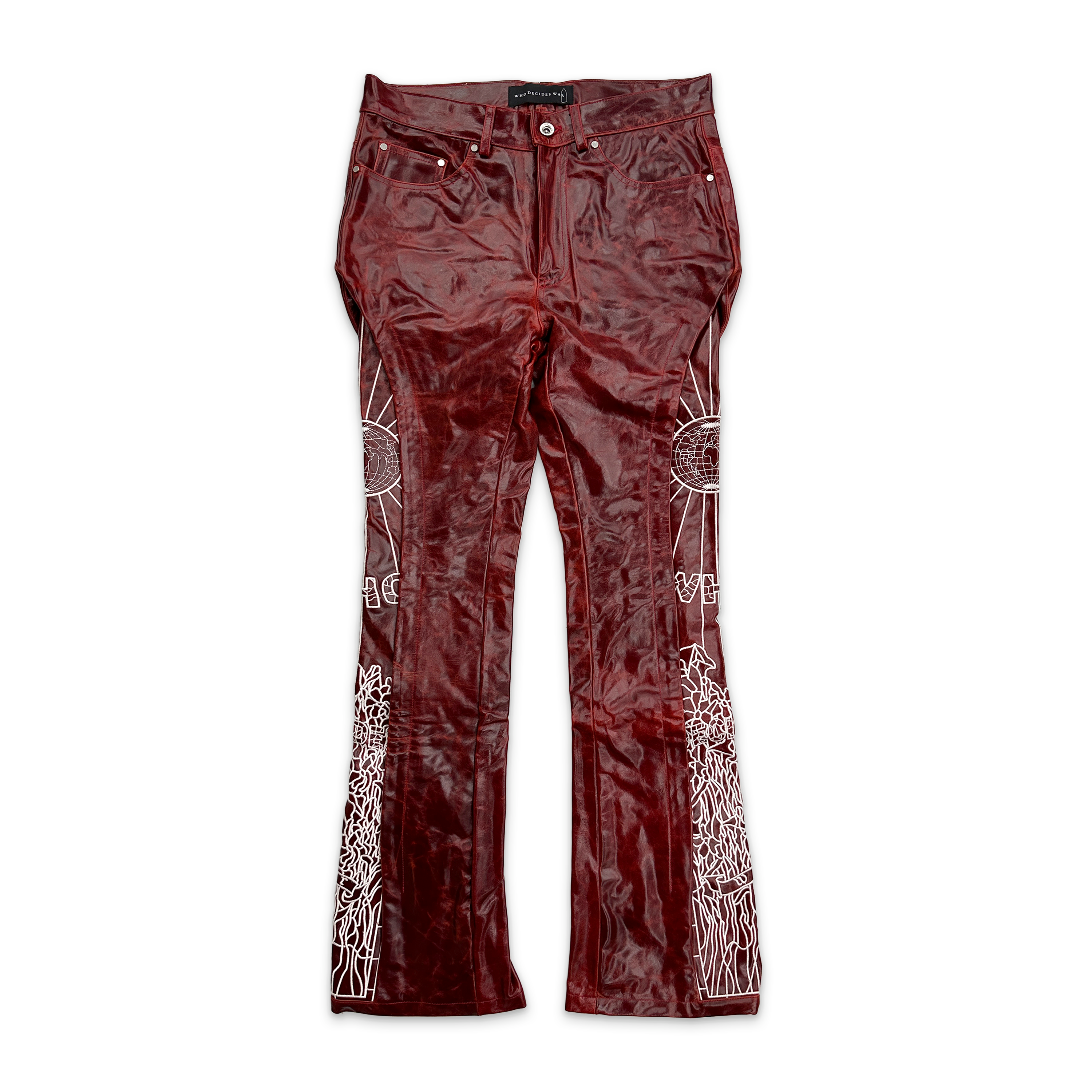 Who Decides War, Hollow Glass Leather Pant "Rust"