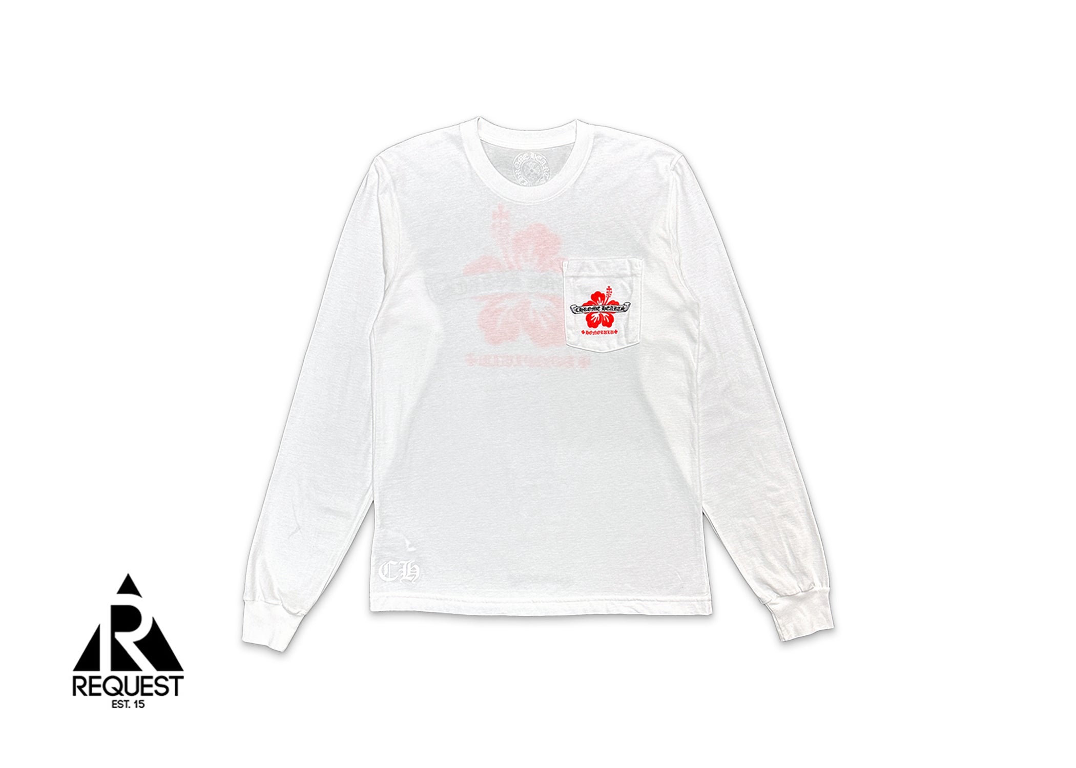 Chrome Hearts, Honolulu Exclusive Hibiscus L/S Tee “White”