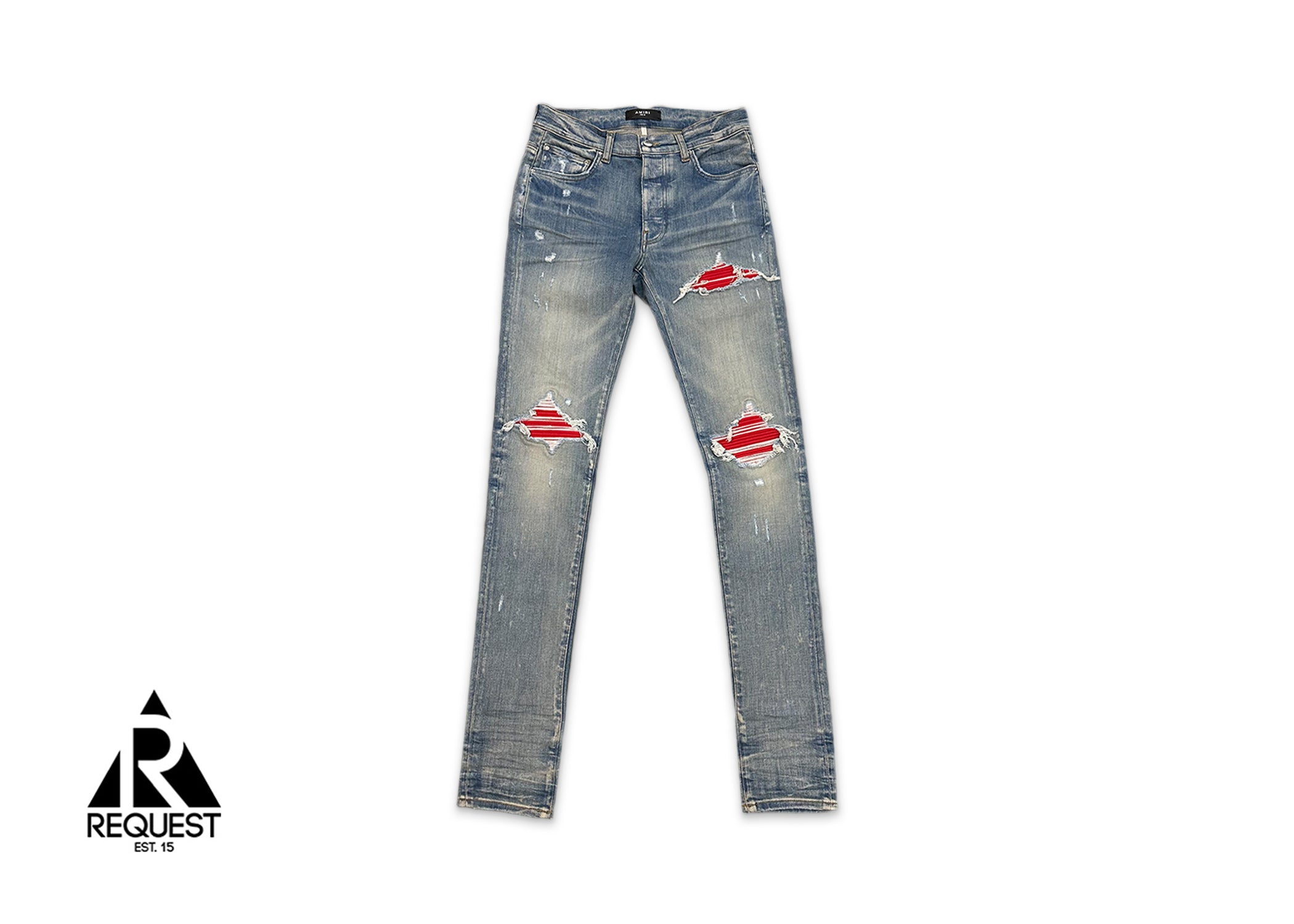 Amiri MX1 Lunar New Year Patch Denim "Clay Indigo Red"