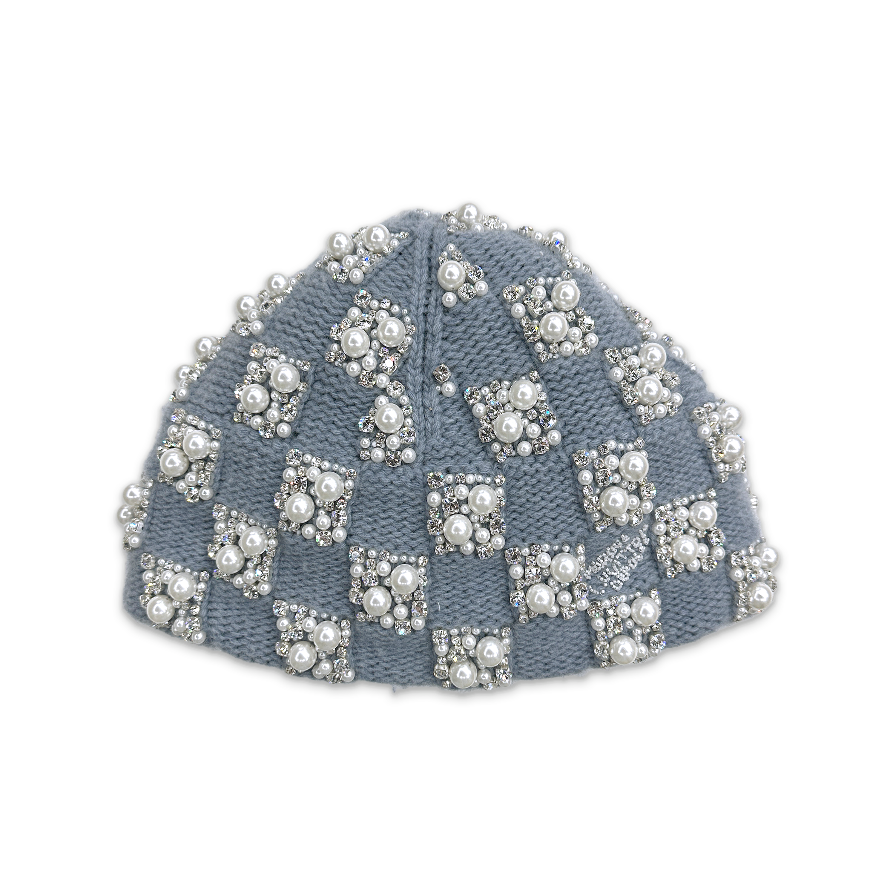 Louis Vuitton, Pearl Embellished Knit Beanie "Blue"