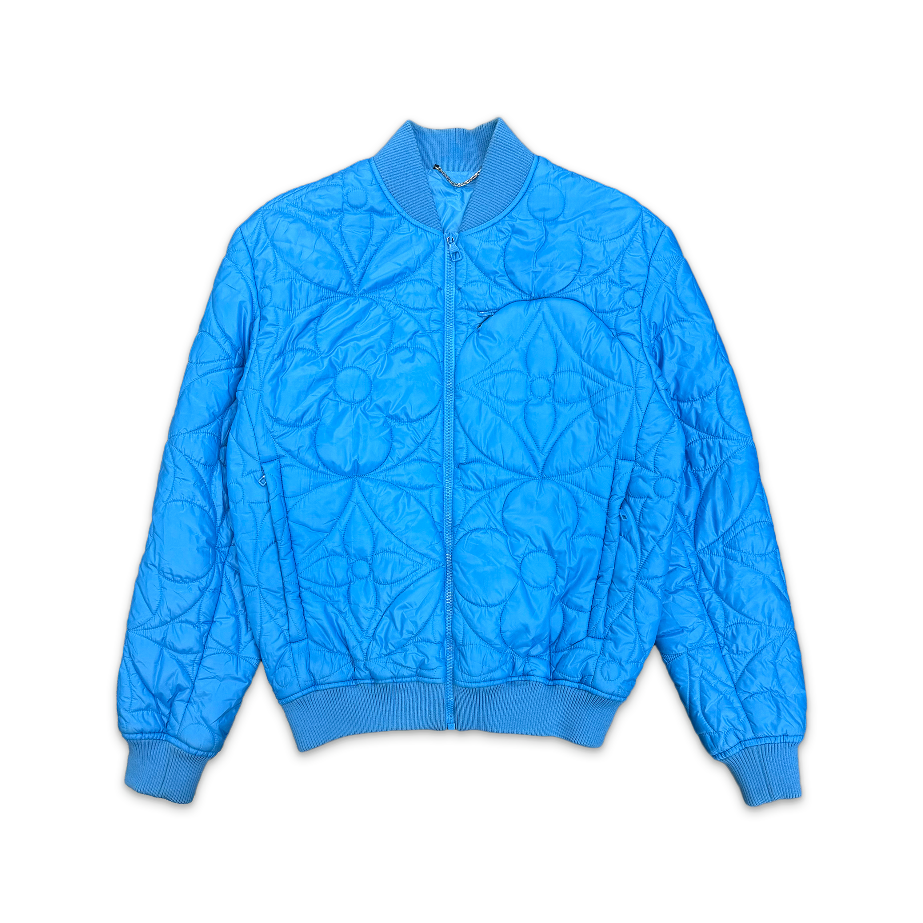 LVSE Flower Quilted Bomber Jacket "Blue"