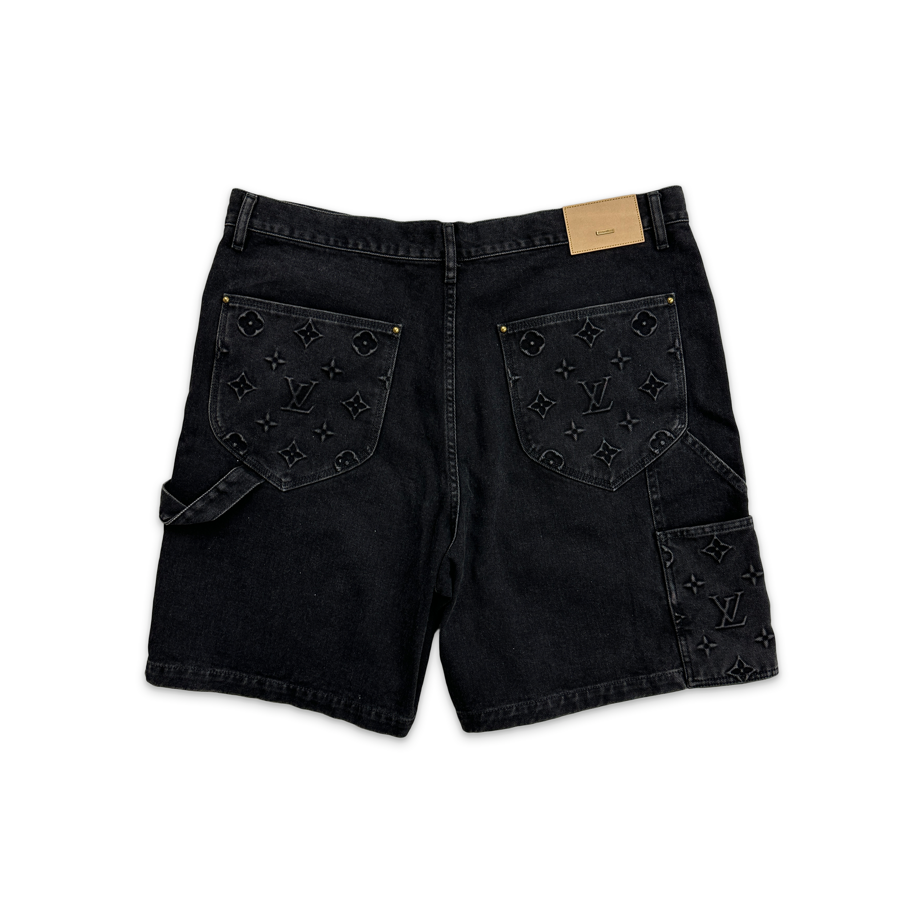 Louis Vuitton, Denim Carpenter Shorts “Black"
