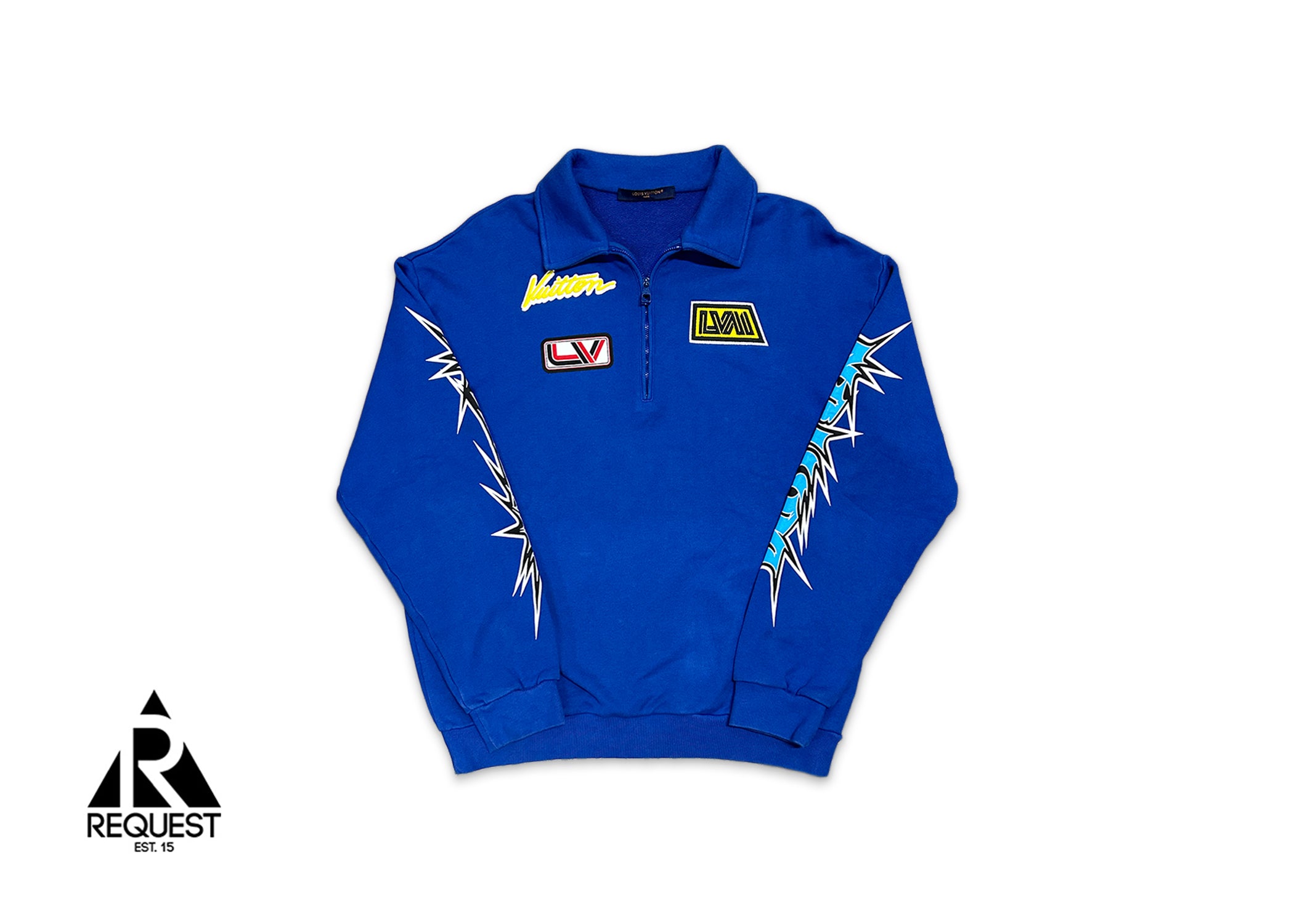 Louis Vuitton, Virgil Race Quarter Zip Pullover "Blue"