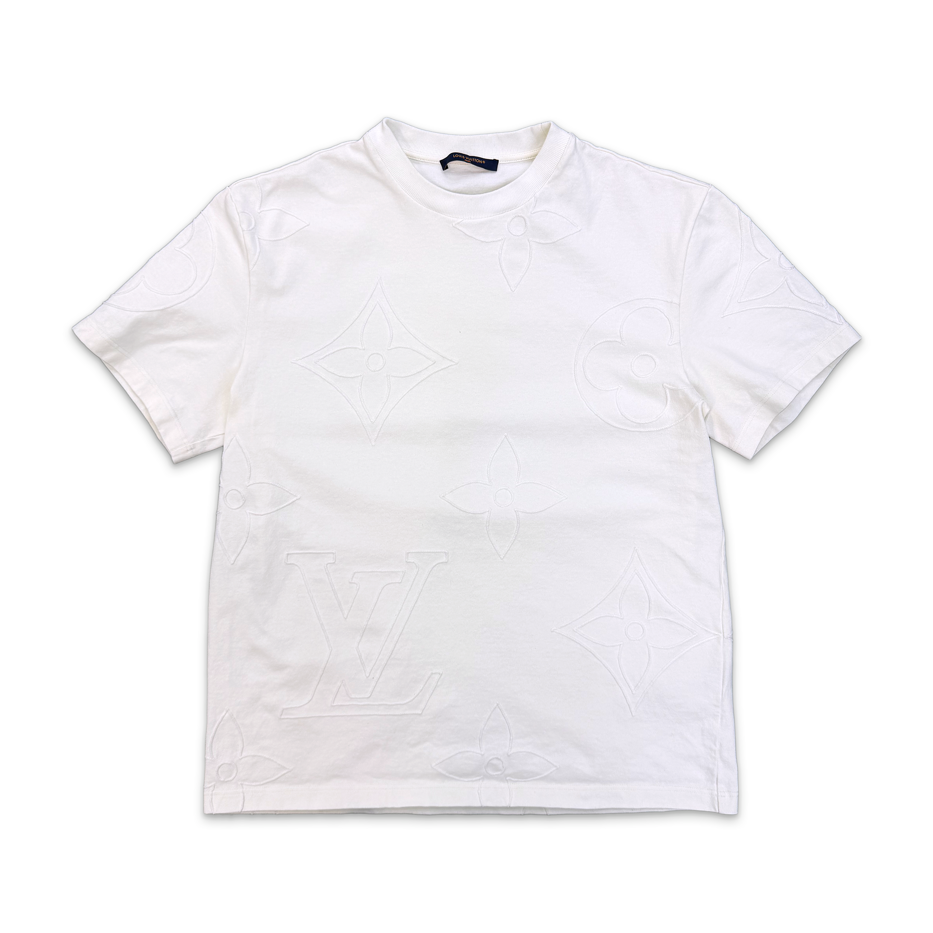 Louis Vuitton, Big Monogram Embroidered Tee "White"