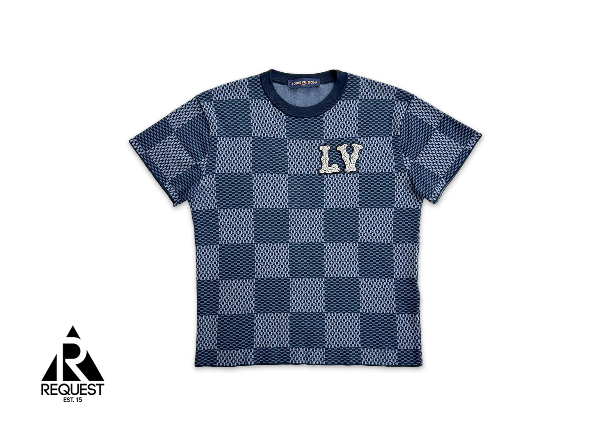 Louis Vuitton, Damier Crystal Tee "Blue"