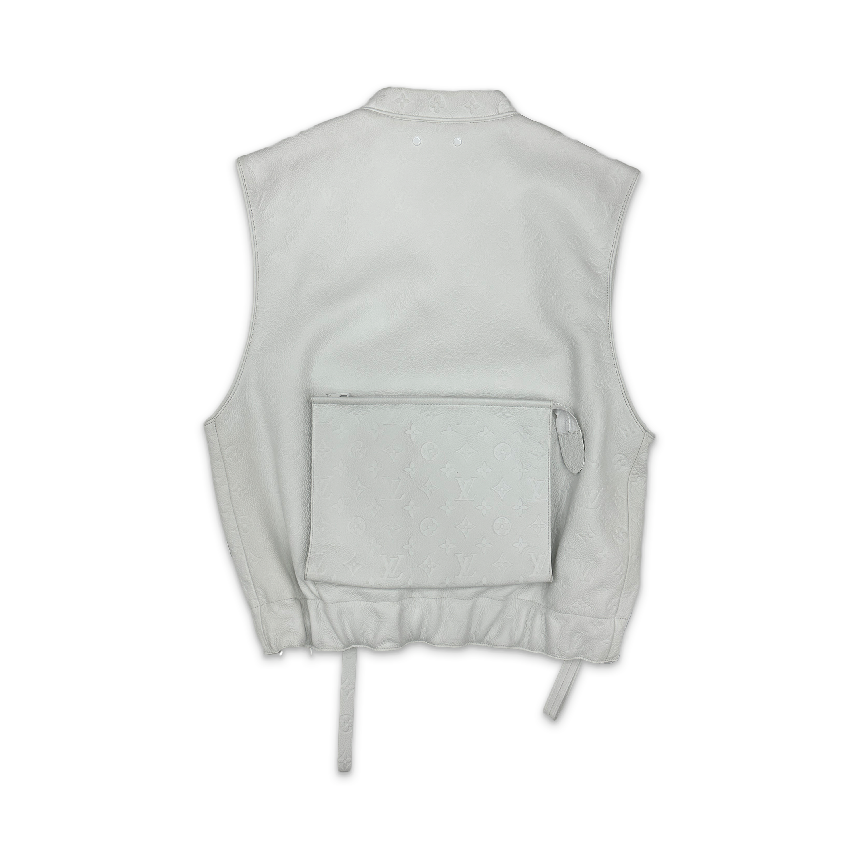 Louis Vuitton, Virgil Abloh Multi 3D Utility Pocket Leather Vest "White"