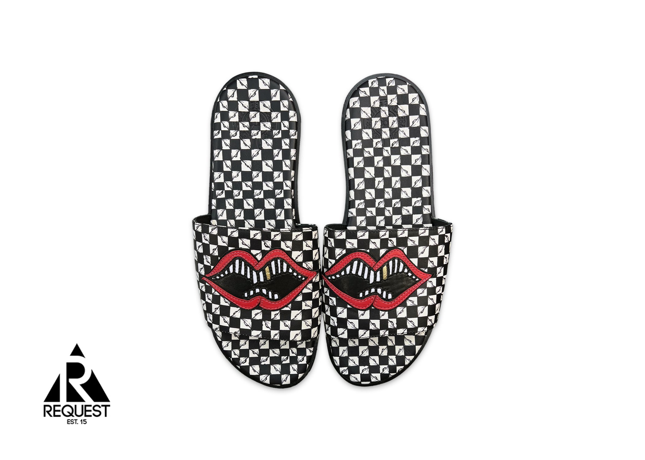 Chrome Hearts Matty Boy Chomper Slides "Black/White"